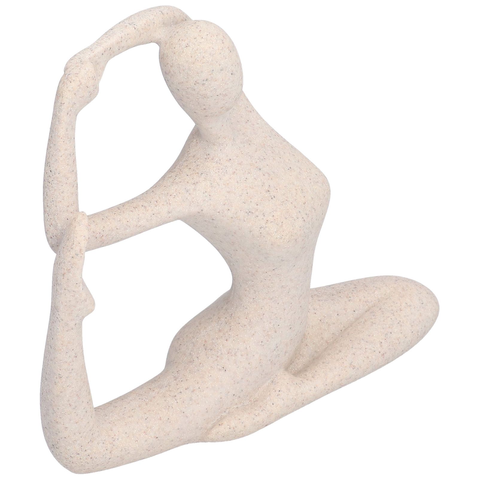 Yoga Pose Statue Nordic Sandstone Resin Yoga Pose Figurines Collectible Decoration Gifts for Home Office DecorBL562 - Image 6