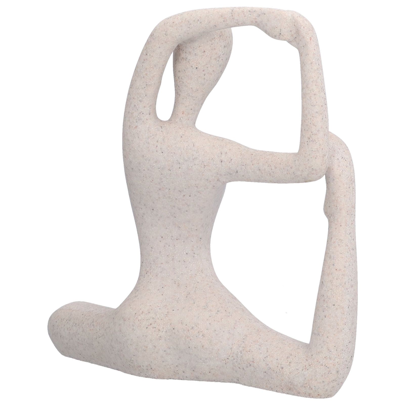 Yoga Pose Statue Nordic Sandstone Resin Yoga Pose Figurines Collectible Decoration Gifts for Home Office DecorBL562 - Image 7