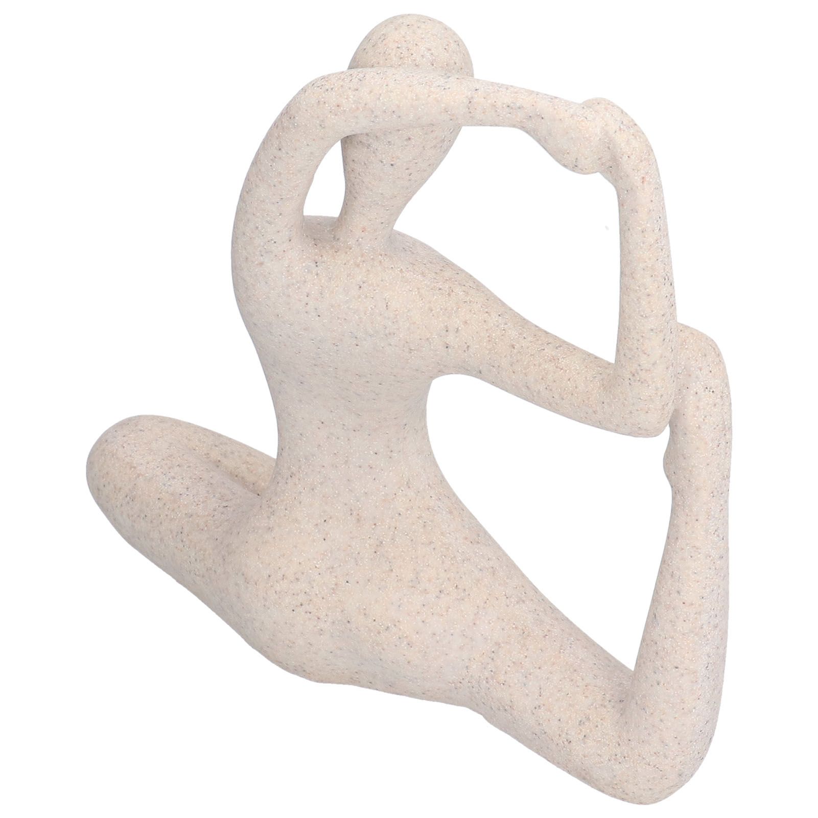 Yoga Pose Statue Nordic Sandstone Resin Yoga Pose Figurines Collectible Decoration Gifts for Home Office DecorBL562 - Image 8