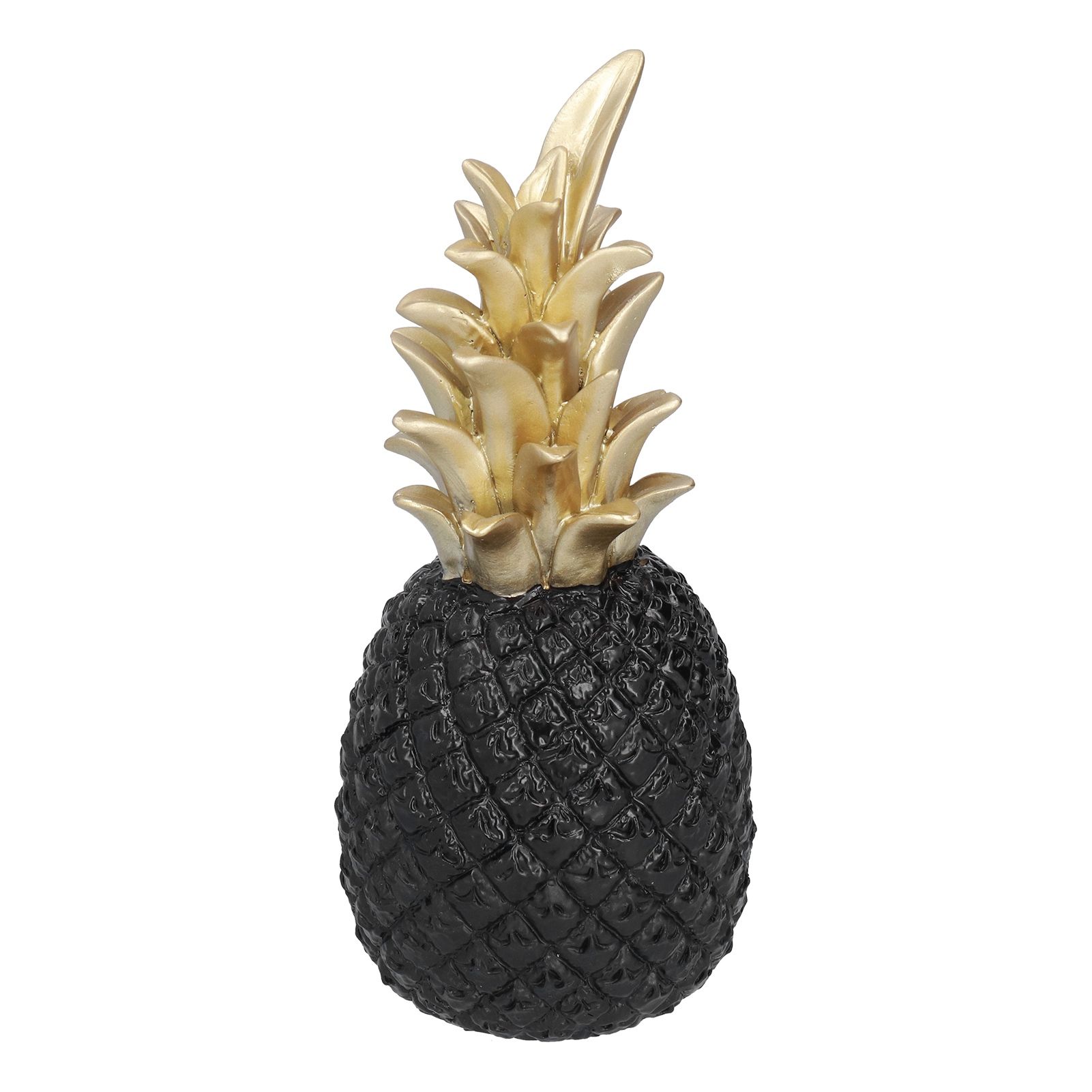 Resin Artificial Pineapple Decoration Household Decorative Pineapple Nordic Home Desk Decor DecorationBlack Gold, Medium - Image 1