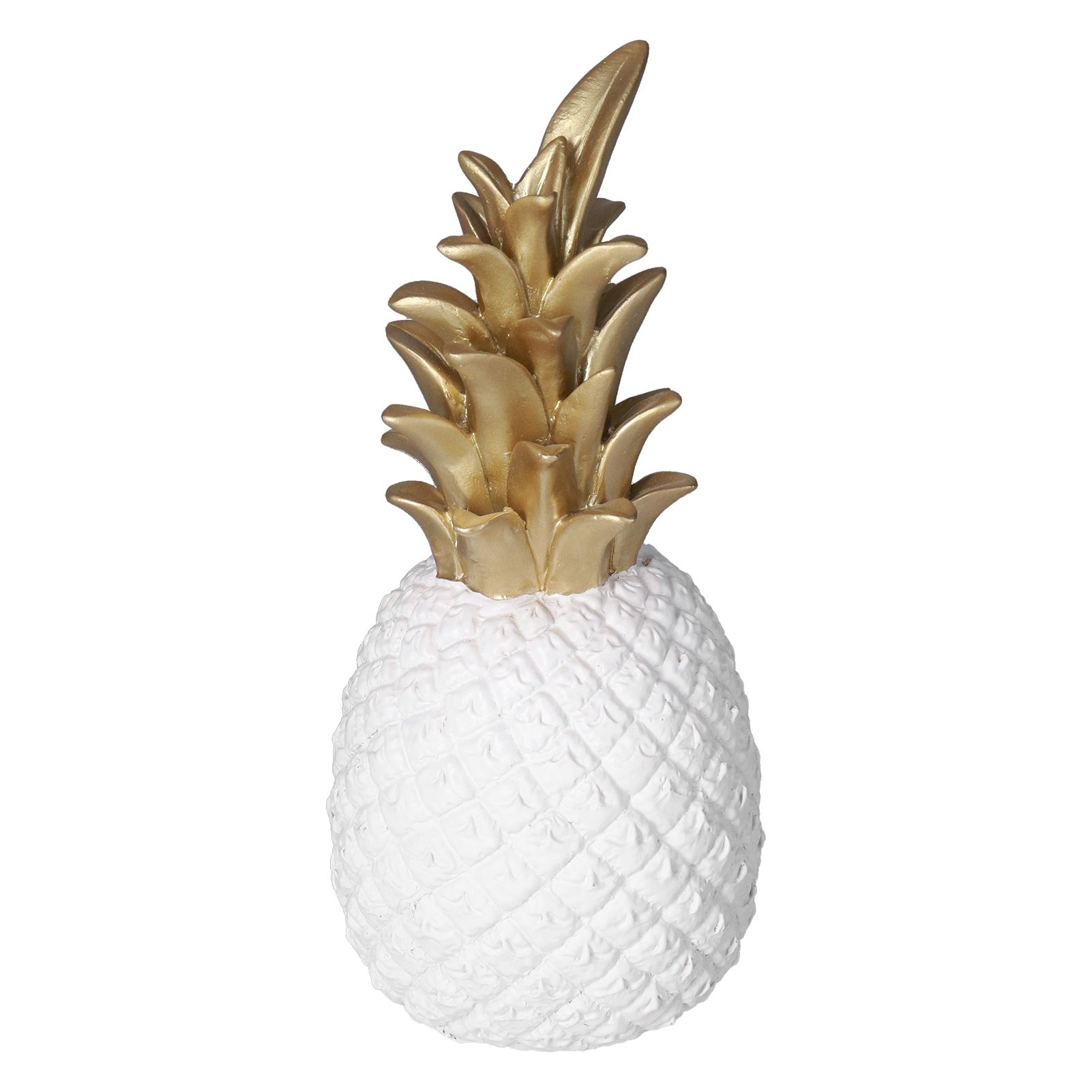 Resin Artificial Pineapple Decoration Household Decorative Pineapple Nordic Home Desk Decor DecorationWhite Gold, Medium - Image 1