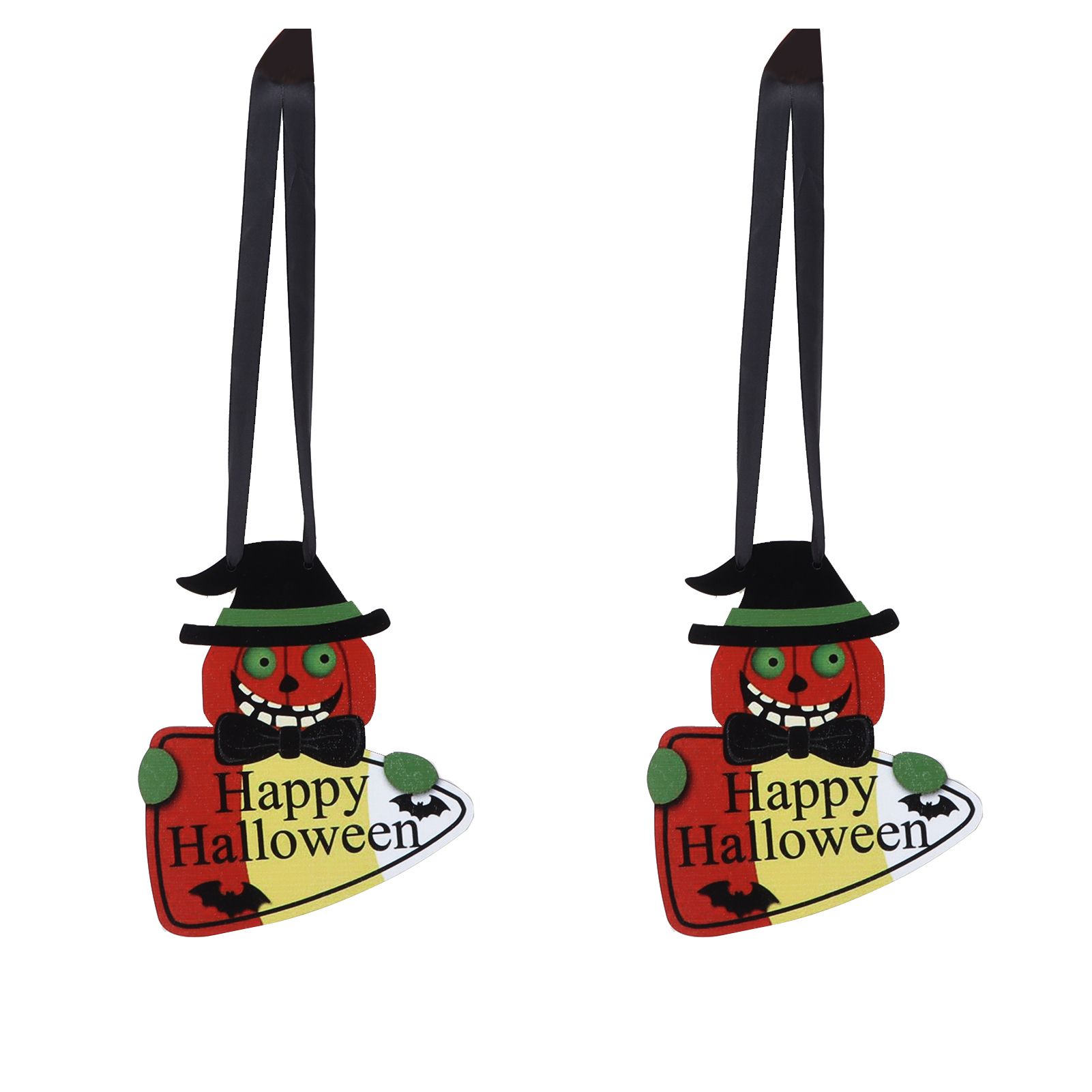 2PCS Halloween Wooden Pendants Hanging Wooden Plaque Board Sign Decor for Home Office School Decor - Image 1