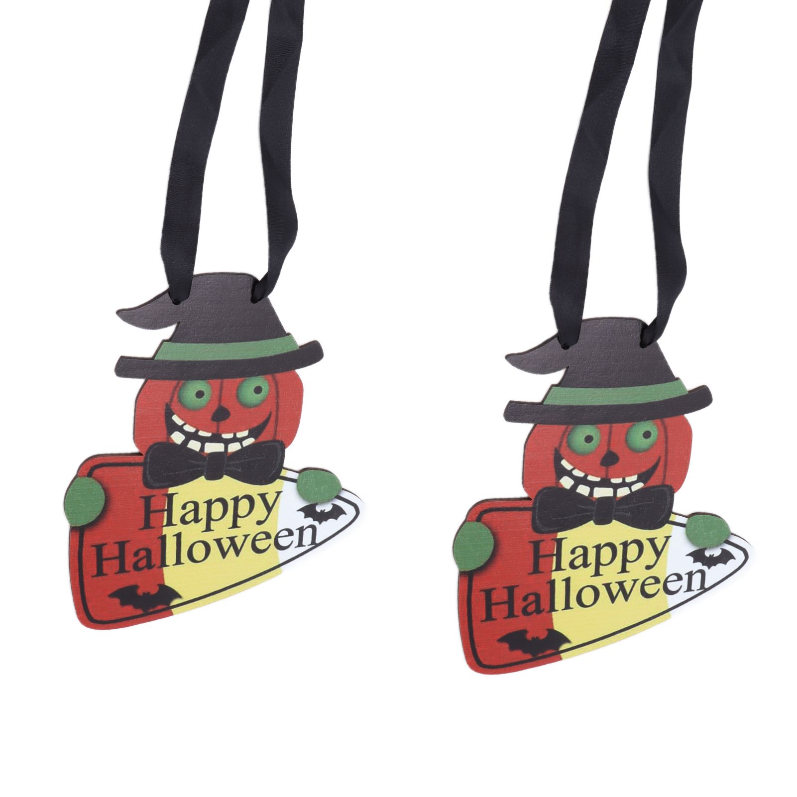 2PCS Halloween Wooden Pendants Hanging Wooden Plaque Board Sign Decor for Home Office School Decor - Image 7
