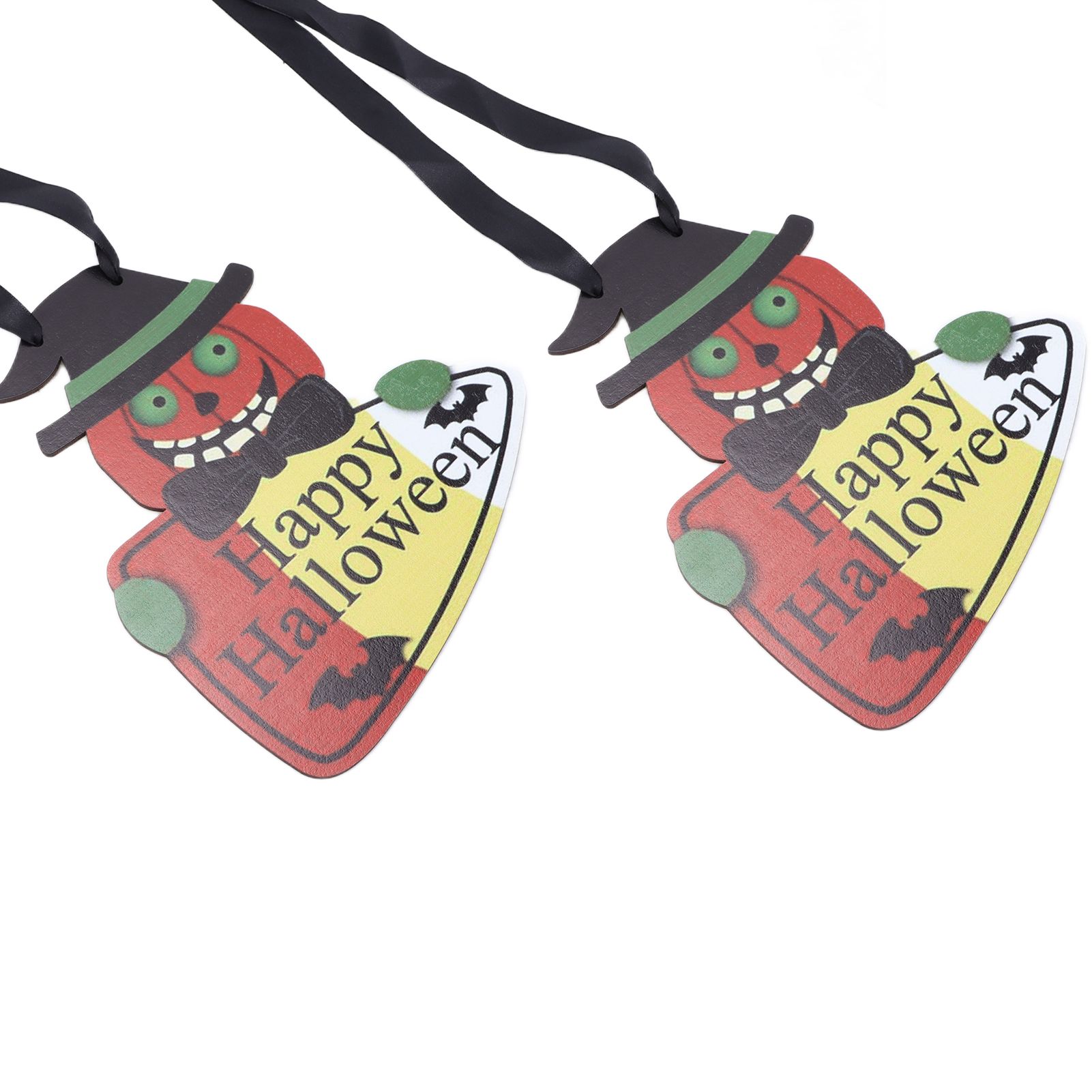 2PCS Halloween Wooden Pendants Hanging Wooden Plaque Board Sign Decor for Home Office School Decor - Image 8