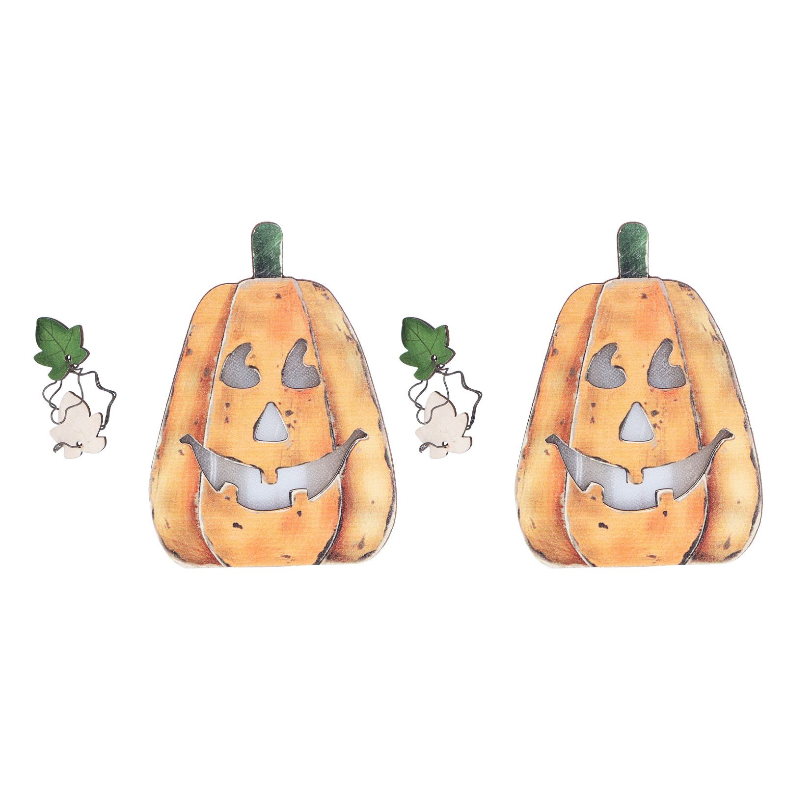 Halloween LED Pumpkin Lantern Wooden Decor Lights for Halloween Thanksgiving Decoration - Image 1