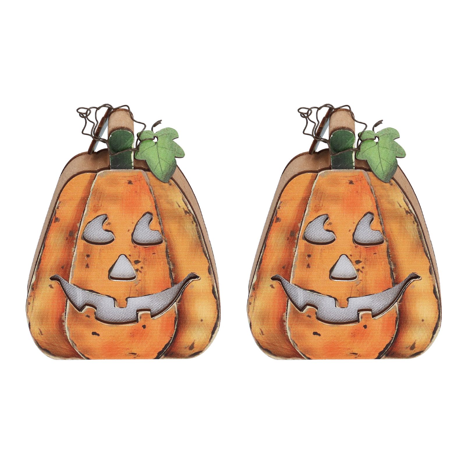 Halloween LED Pumpkin Lantern Wooden Decor Lights for Halloween Thanksgiving Decoration - Image 3