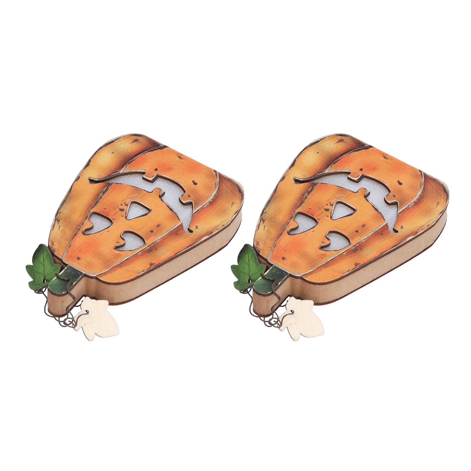 Halloween LED Pumpkin Lantern Wooden Decor Lights for Halloween Thanksgiving Decoration - Image 4