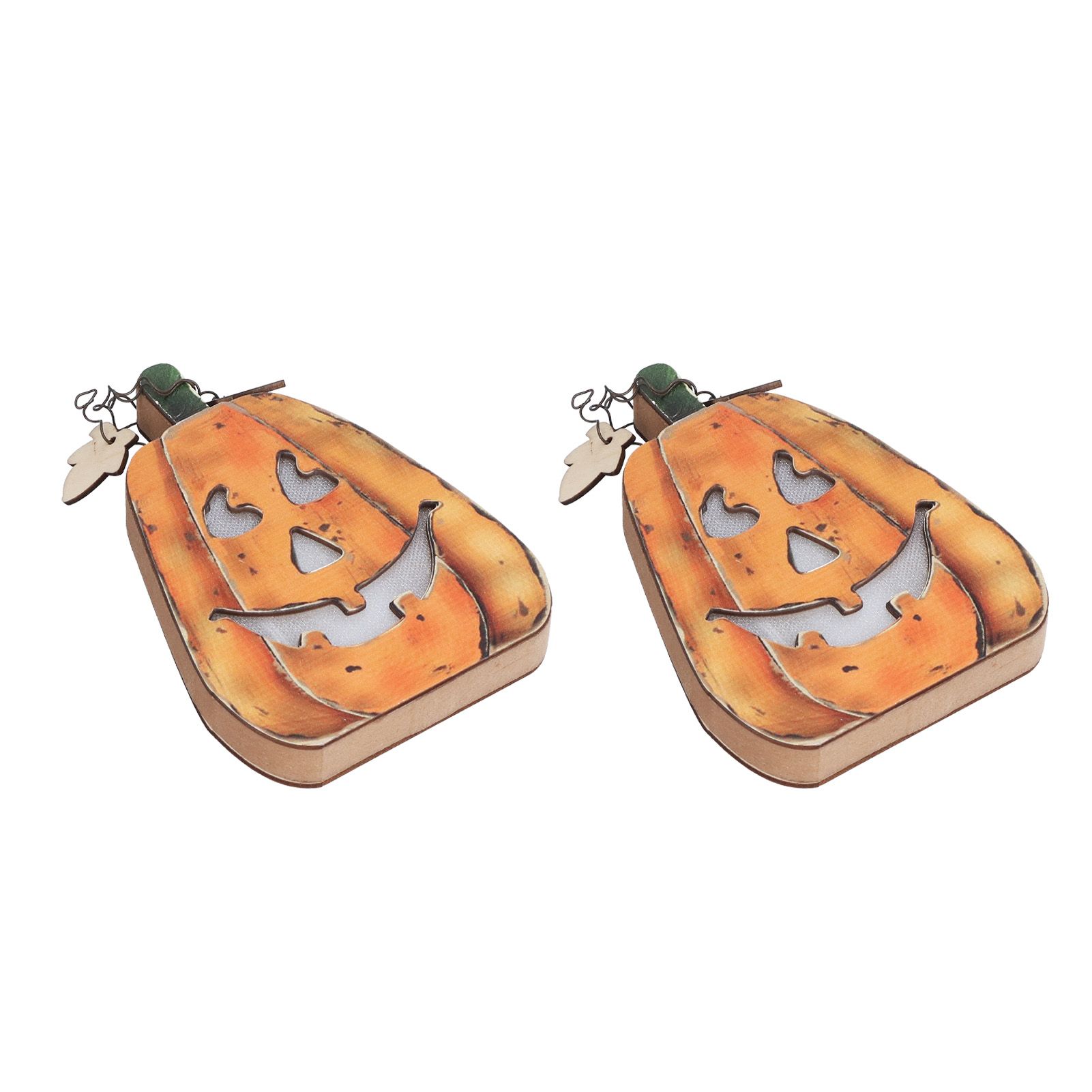 Halloween LED Pumpkin Lantern Wooden Decor Lights for Halloween Thanksgiving Decoration - Image 5