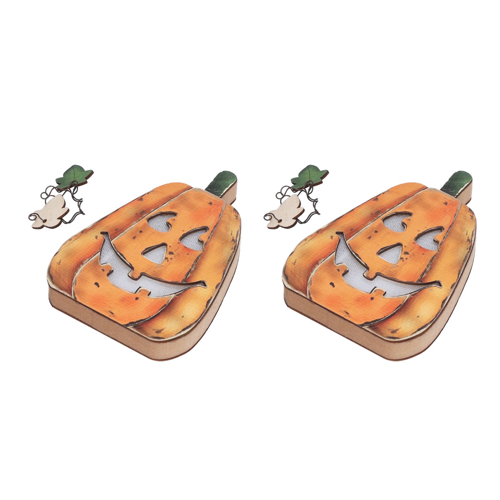 Halloween LED Pumpkin Lantern Wooden Decor Lights for Halloween Thanksgiving Decoration - Image 6