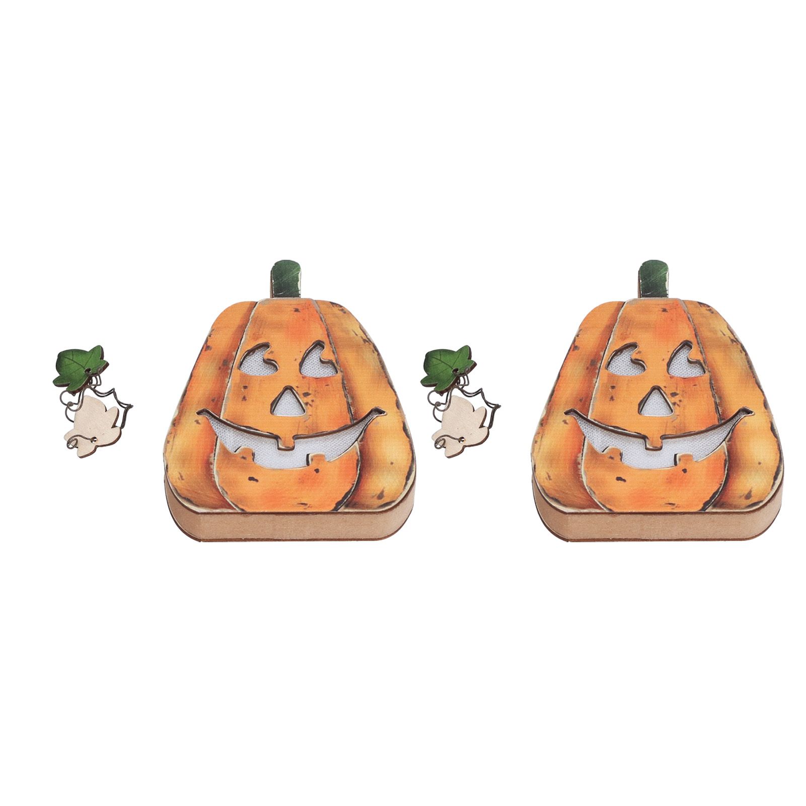 Halloween LED Pumpkin Lantern Wooden Decor Lights for Halloween Thanksgiving Decoration - Image 7
