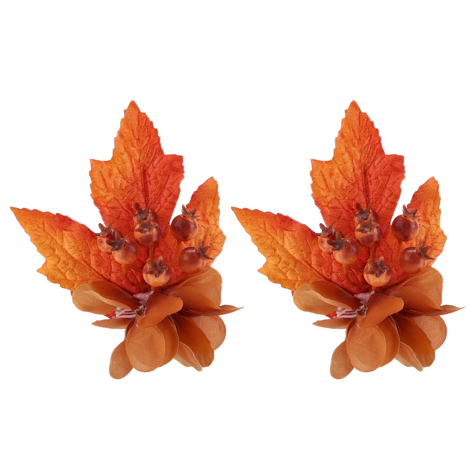 2Pcs Innovative Napkin Ring Decorative Simulation Flower Napkin Holder for Wedding BirthdayMaple Leaf - Image 1