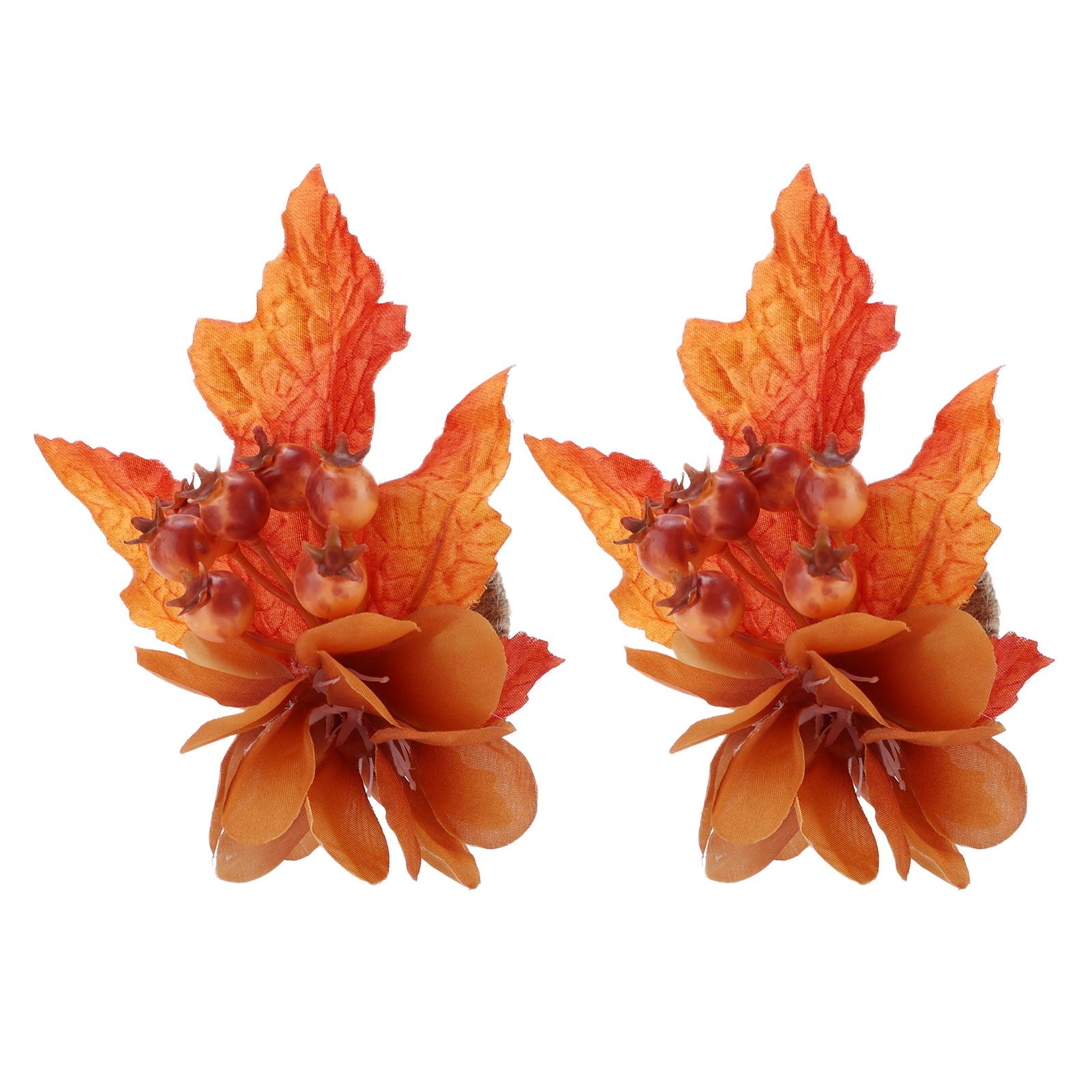 2Pcs Innovative Napkin Ring Decorative Simulation Flower Napkin Holder for Wedding BirthdayMaple Leaf - Image 5