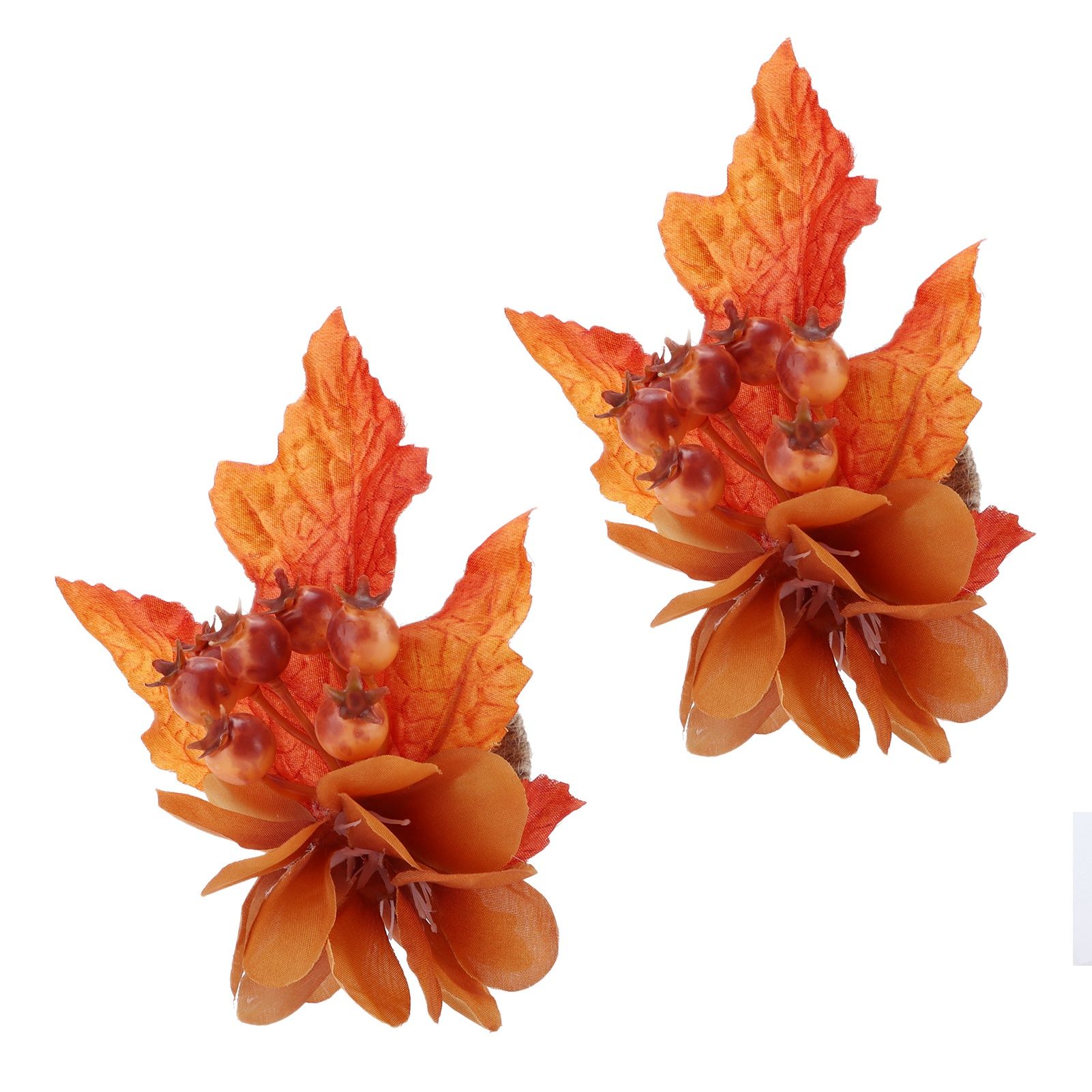 2Pcs Innovative Napkin Ring Decorative Simulation Flower Napkin Holder for Wedding BirthdayMaple Leaf - Image 6