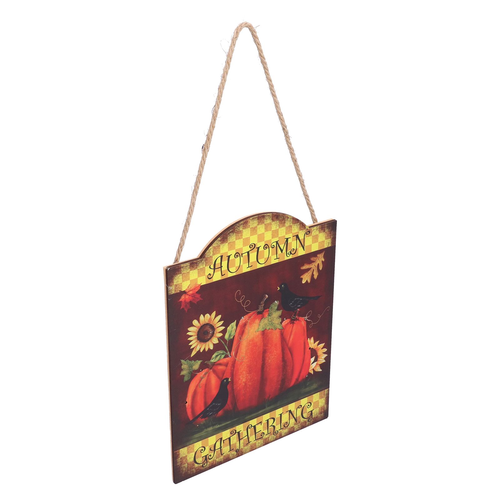 Thanksgiving Wooden Pumpkin Turkey LED Lights Door Wall Hanging Indoor Outdoor Decorations - Image 3