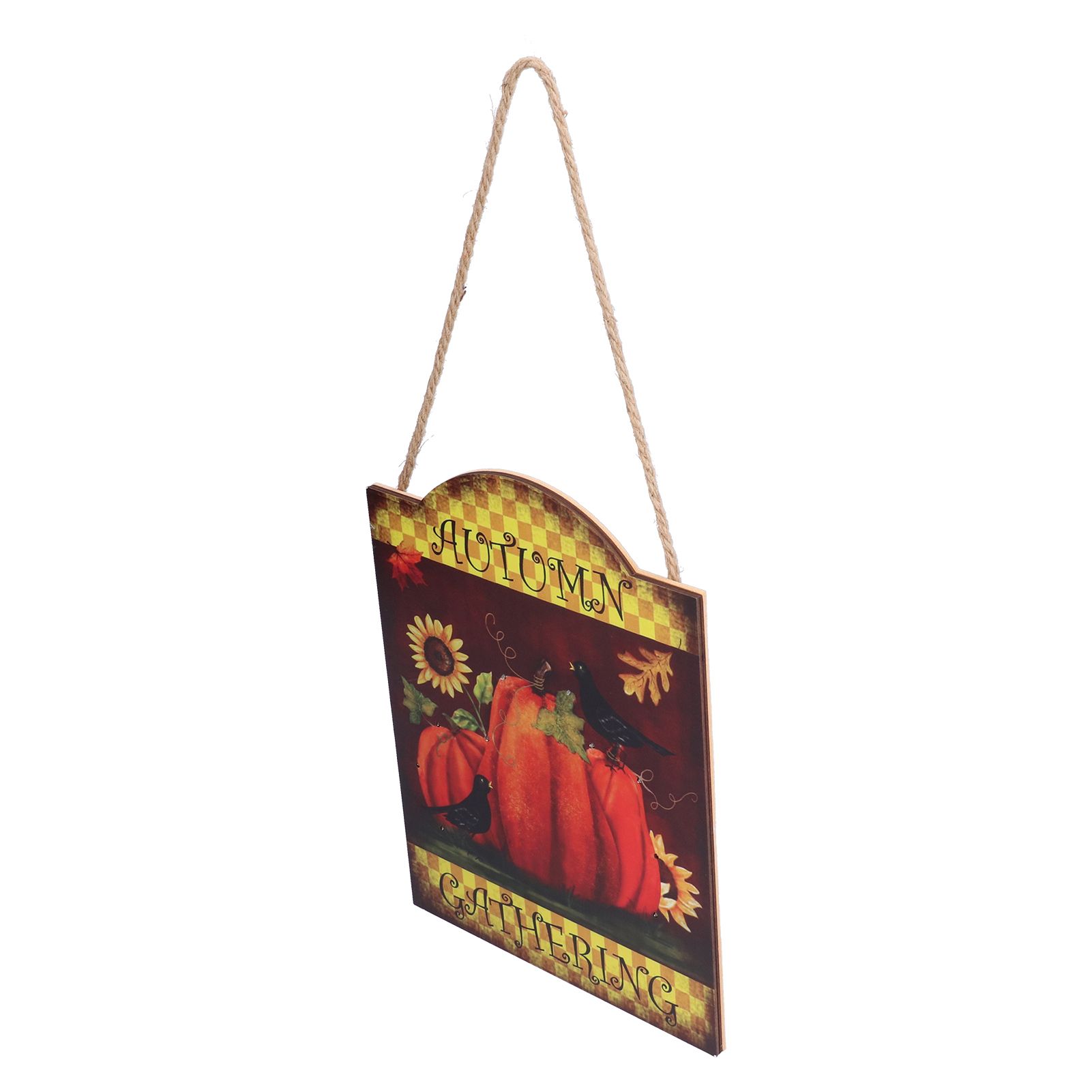 Thanksgiving Wooden Pumpkin Turkey LED Lights Door Wall Hanging Indoor Outdoor Decorations - Image 4
