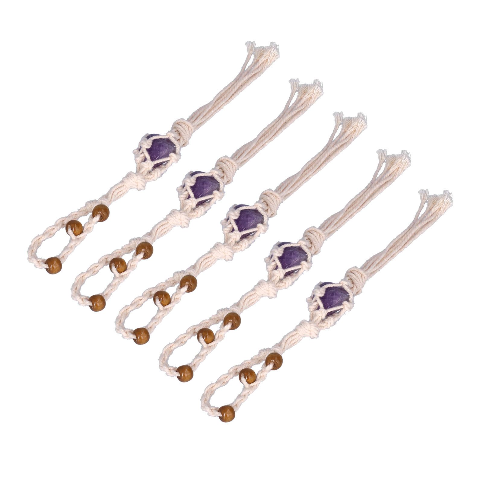 5pcs Necklace Cord Empty Stone Holder Rope Replacement Adjustable Quartz Crystal Pendant Cord for DIY Jewelry MakingPurple - Image 7