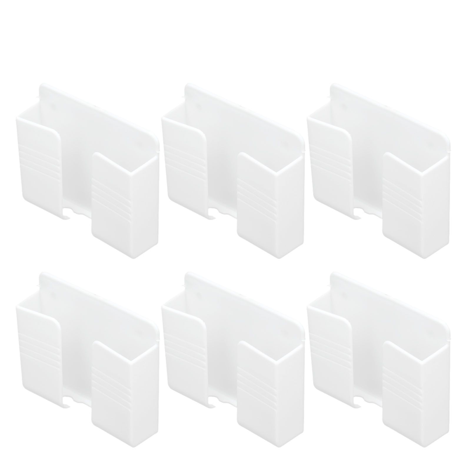 6Pcs Wall Mount Phone Holder Universal Adhesive Mobile Phone Charging Stand for Home Bedroom BathroomWhite - Image 3