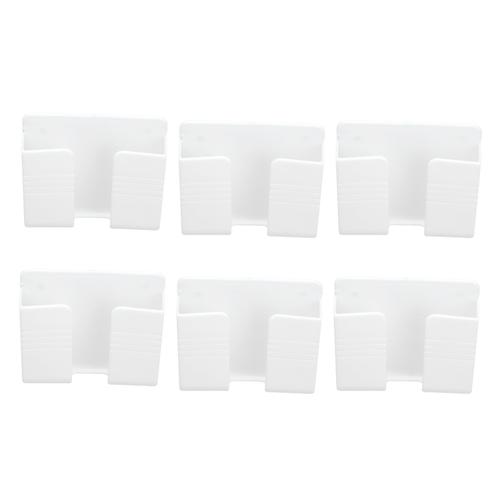 6Pcs Wall Mount Phone Holder Universal Adhesive Mobile Phone Charging Stand for Home Bedroom BathroomWhite - Image 7