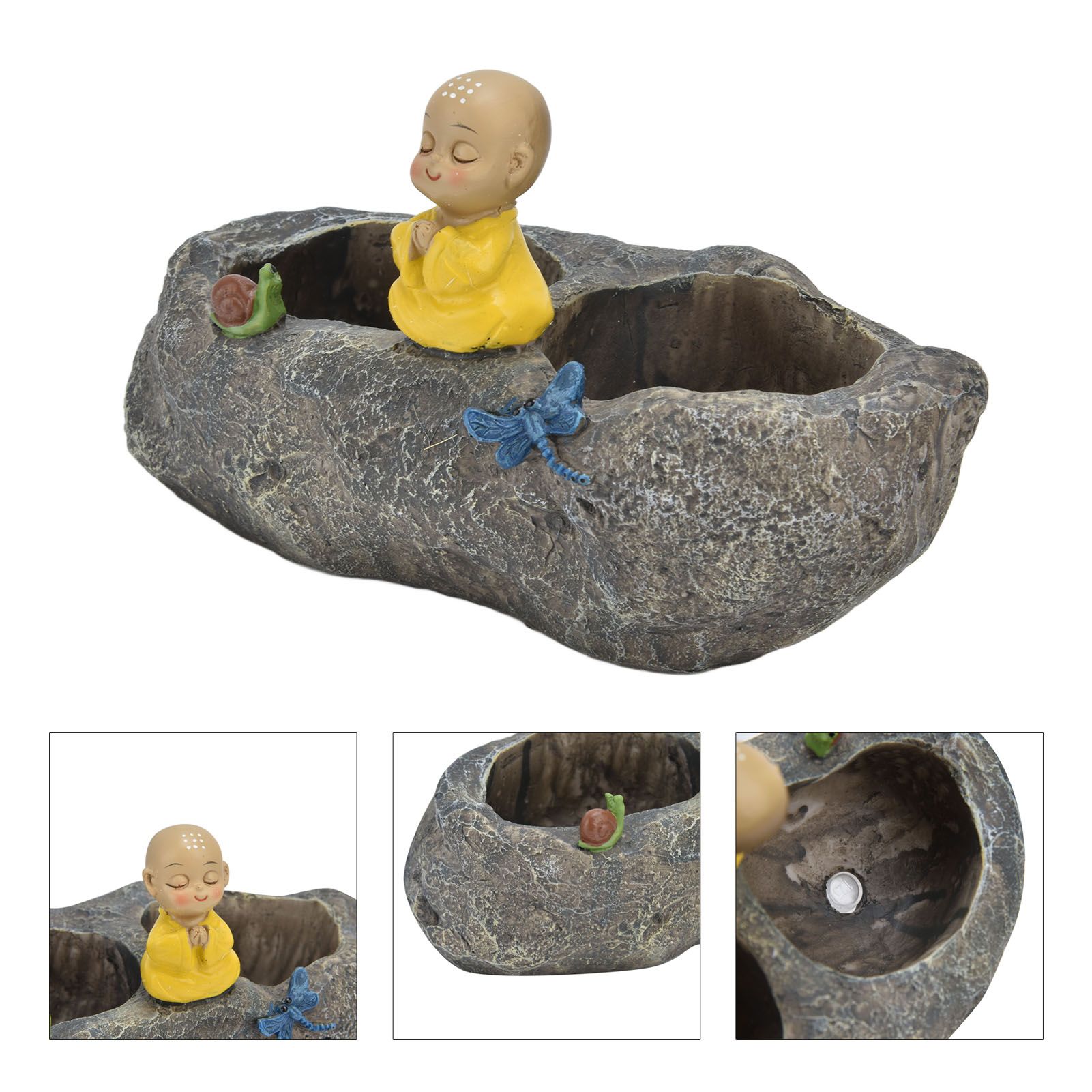 Resin Succulents Pots Cartoon Fake Stone Flower Pots for Planting Succulent Cactus Aloe African Violet - Image 3
