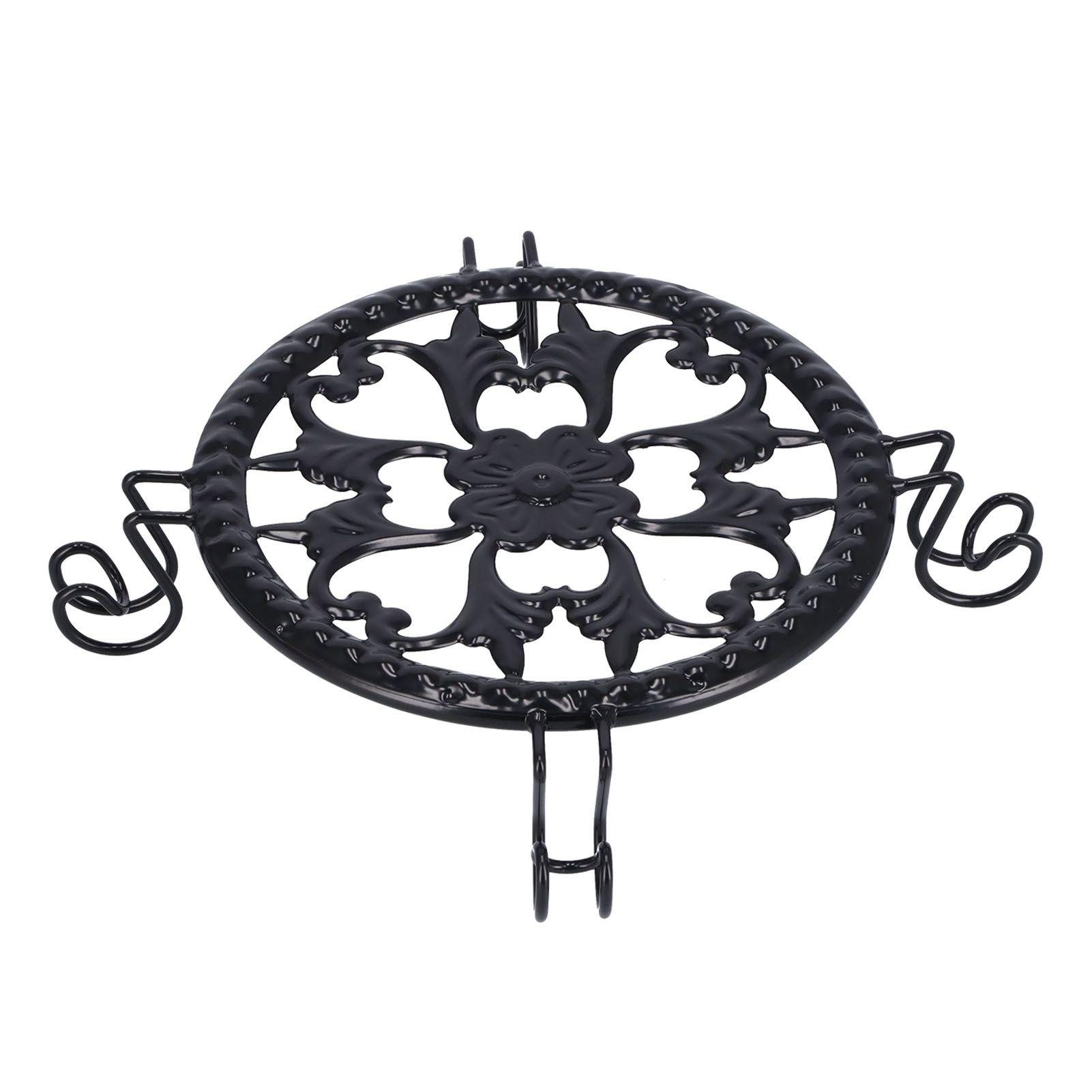 Flower Pot Stand Black Elegant Light Weight Stable Wrought Iron Plant Riser for Living Room Balcony Office - Image 7
