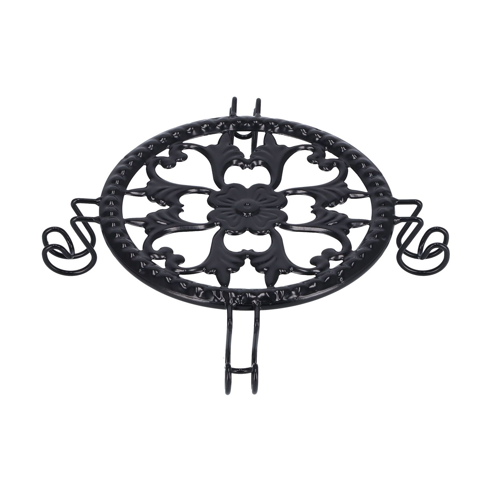 Flower Pot Stand Black Elegant Light Weight Stable Wrought Iron Plant Riser for Living Room Balcony Office - Image 8