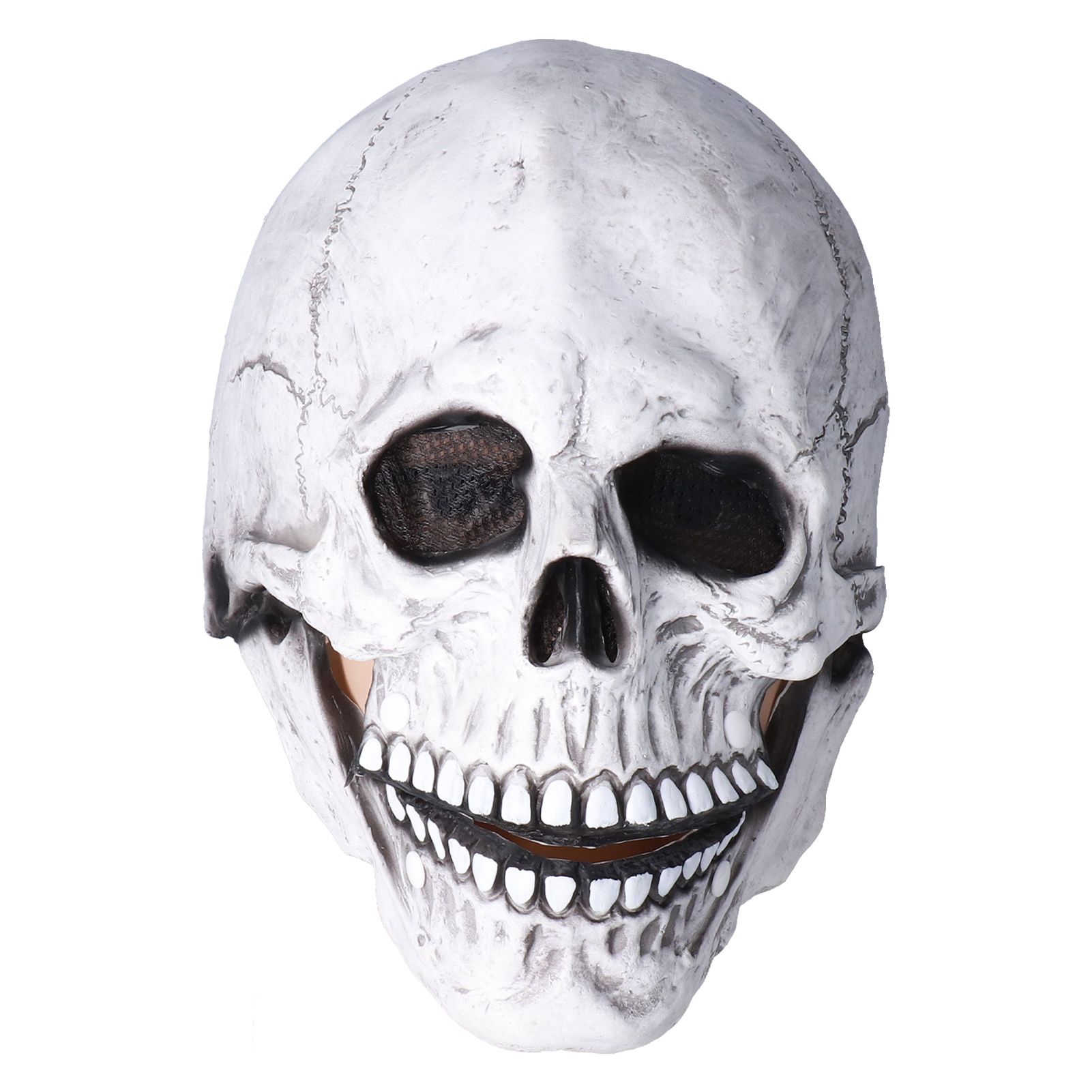 Halloween Skull Helmet Full Head Skull Mask Latex Cosplay Costume Horror Skull Mask for Festival PartyLight Grey - Image 1