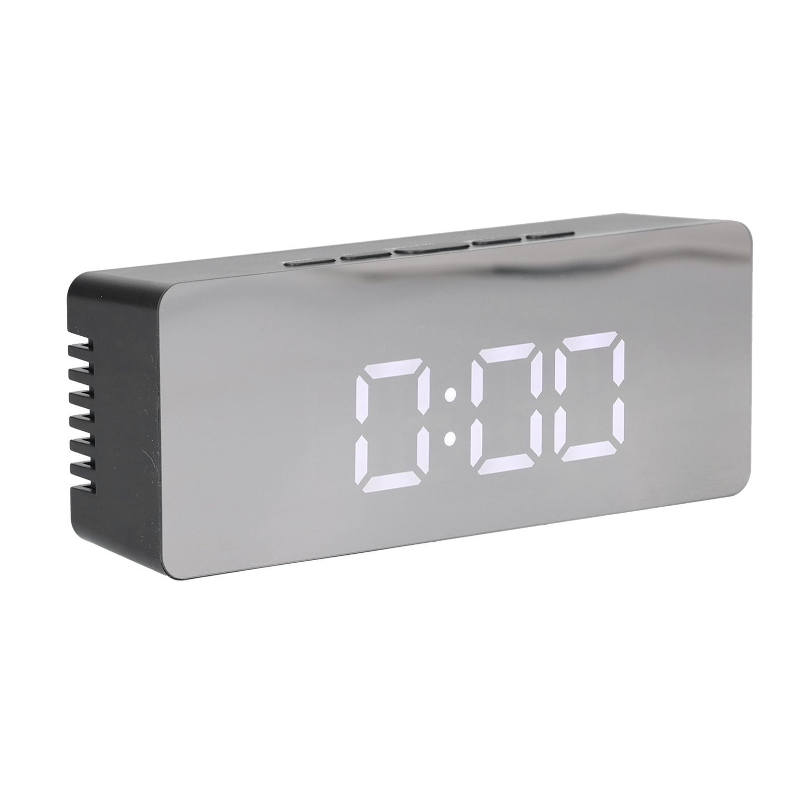 LED Mirror Alarm Clock Rectangular Digital Clock with Temperature Display for Bedroom Living Room Office Travel - Image 2