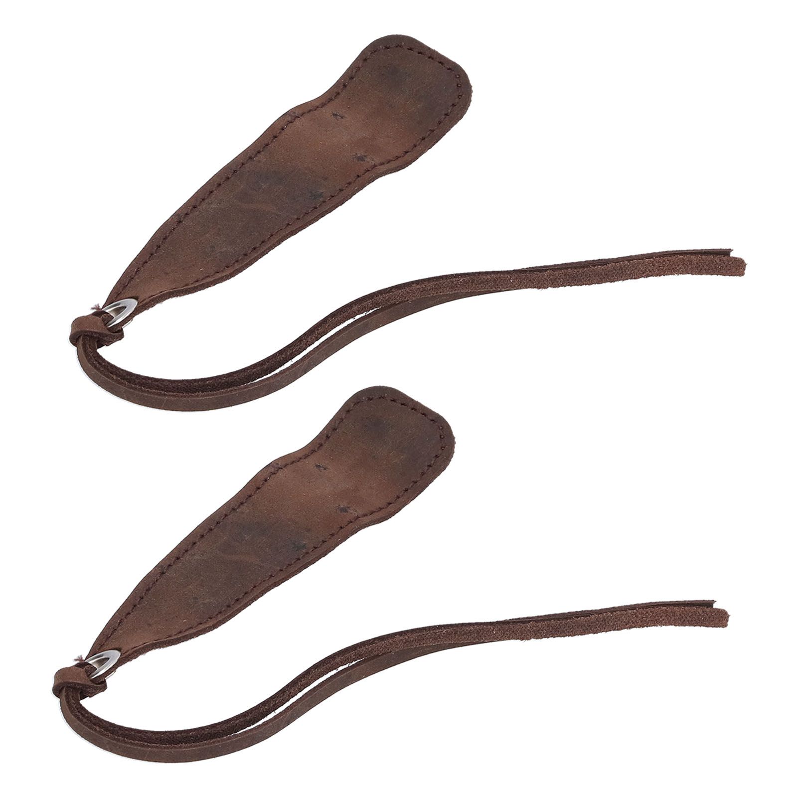 2Pcs Leather Bookmark Retro Book Mark Page Clip Set Kit with Tassel for Kids StudentDark Brown - Image 2