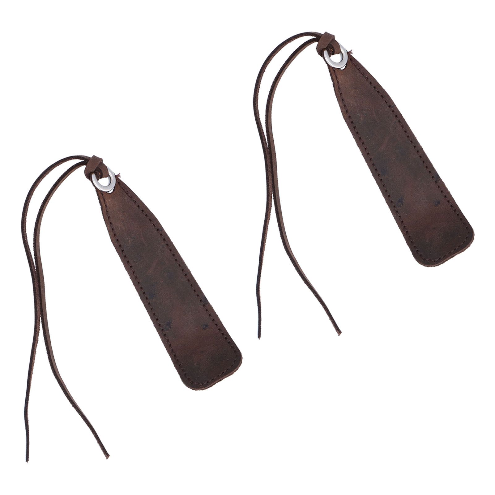 2Pcs Leather Bookmark Retro Book Mark Page Clip Set Kit with Tassel for Kids StudentDark Brown - Image 5