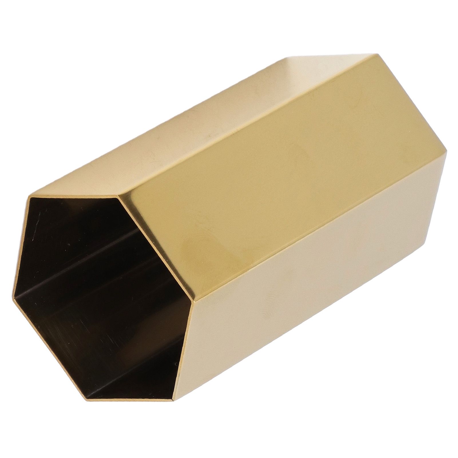 Pen Holder Hex Stainless Steel Gold Electroplating Durable Glossy Corrosion Resistant Wide Application Pencil Holder - Image 4