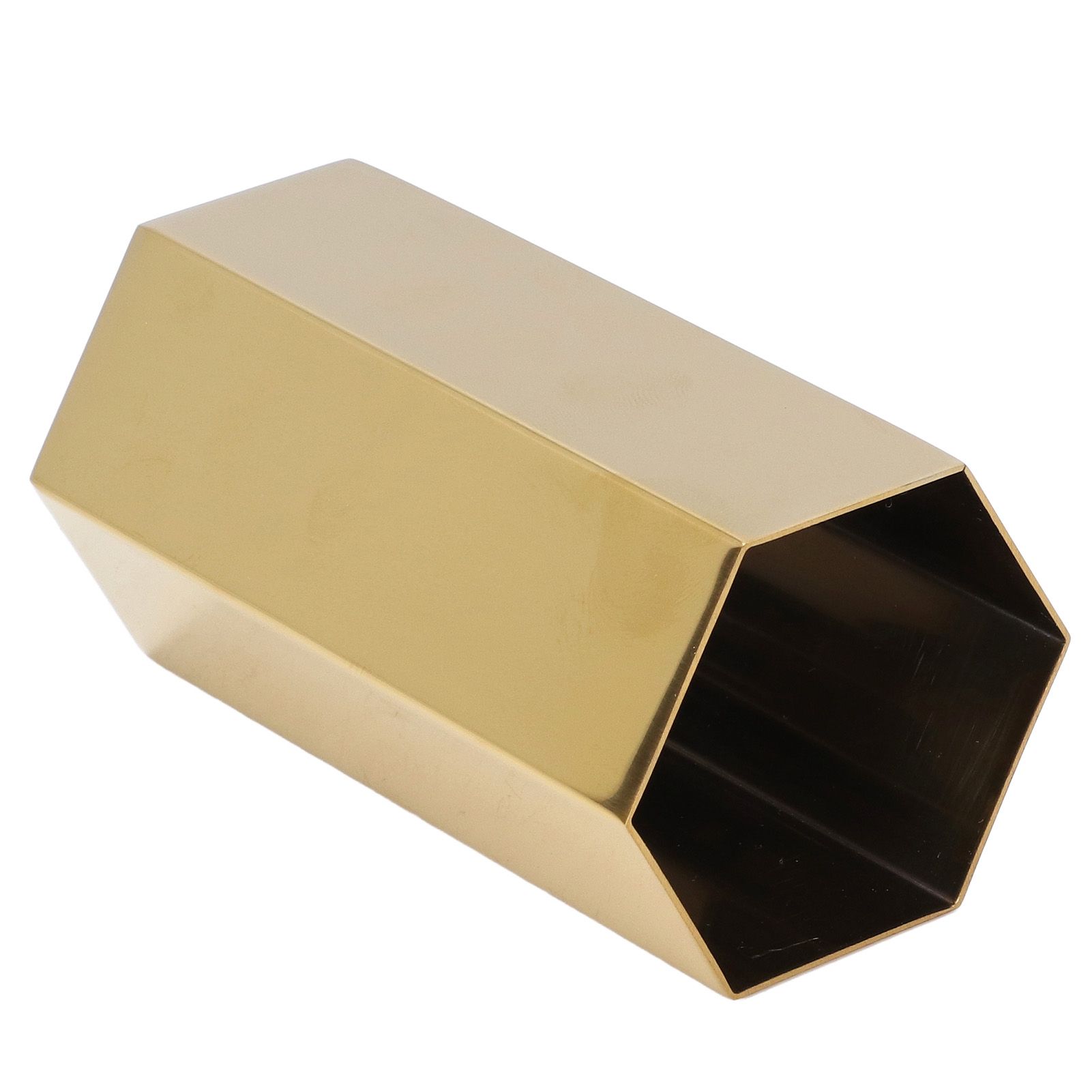 Pen Holder Hex Stainless Steel Gold Electroplating Durable Glossy Corrosion Resistant Wide Application Pencil Holder - Image 6