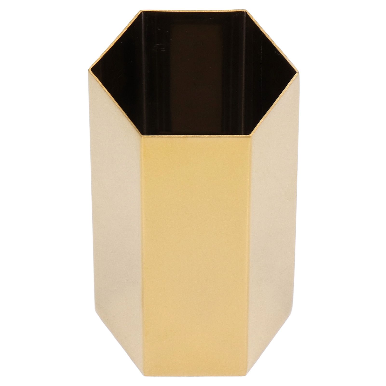 Pen Holder Hex Stainless Steel Gold Electroplating Durable Glossy Corrosion Resistant Wide Application Pencil Holder - Image 7