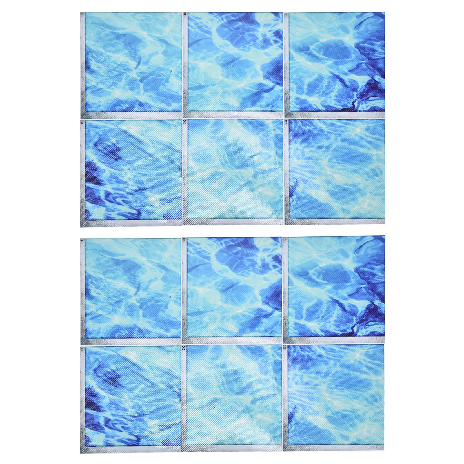 2Set 3D Bathtub Sticker Waterproof Antislip Bath Tub Sticker Self Adhesive PVC Tile Decal for Swimming Pool - Image 1