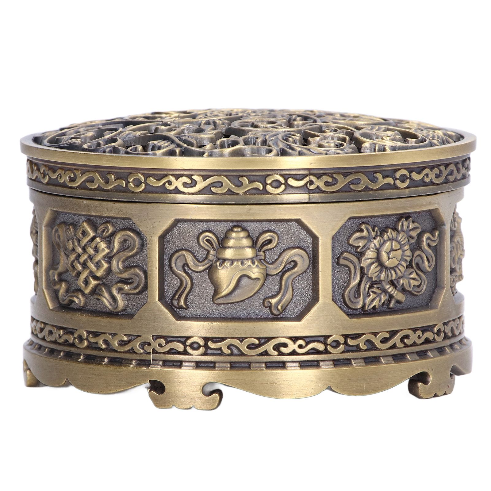 Incense Holder Burner Copper Aroma Burner Home Decoration Ornament for Indoor Temple - Image 3