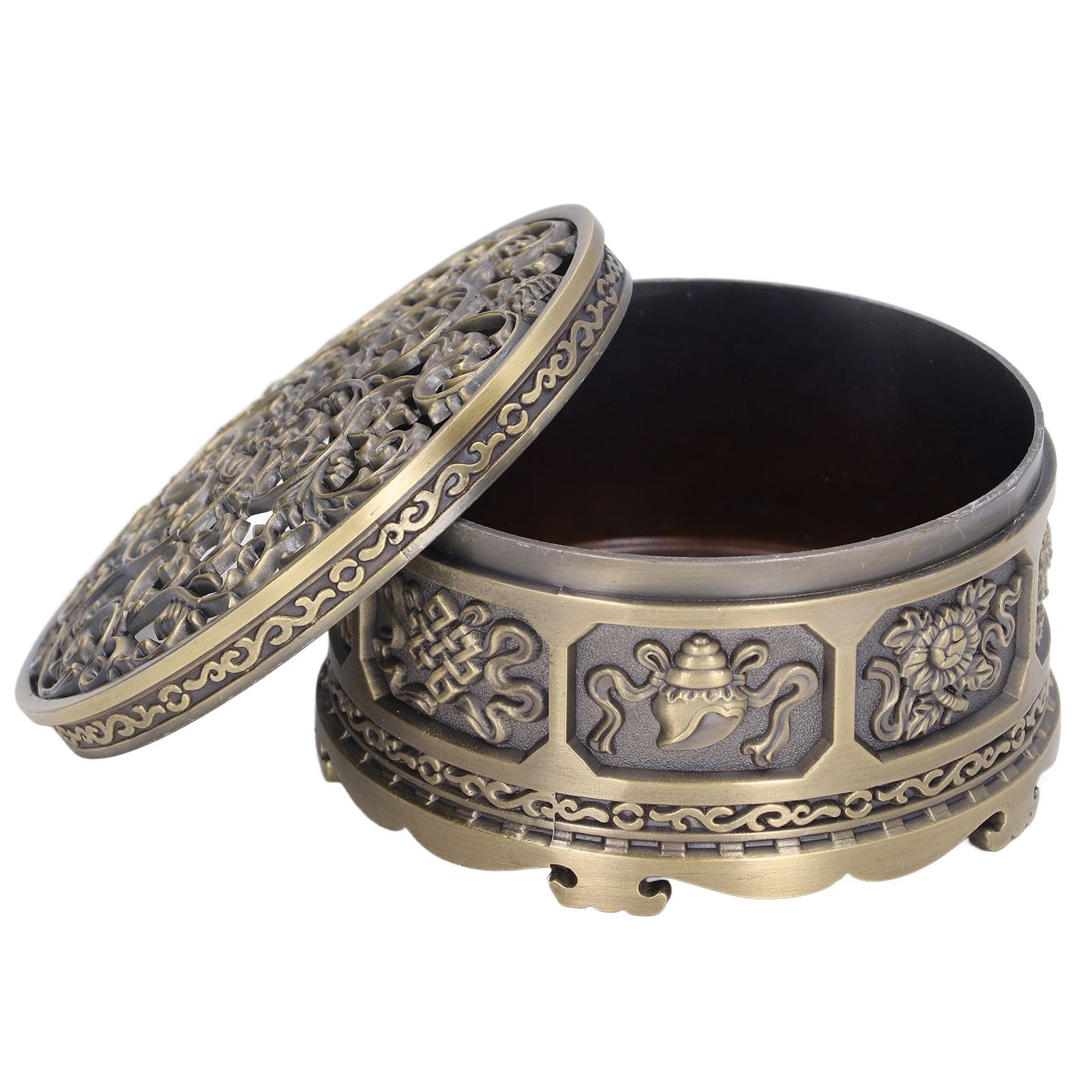 Incense Holder Burner Copper Aroma Burner Home Decoration Ornament for Indoor Temple - Image 4