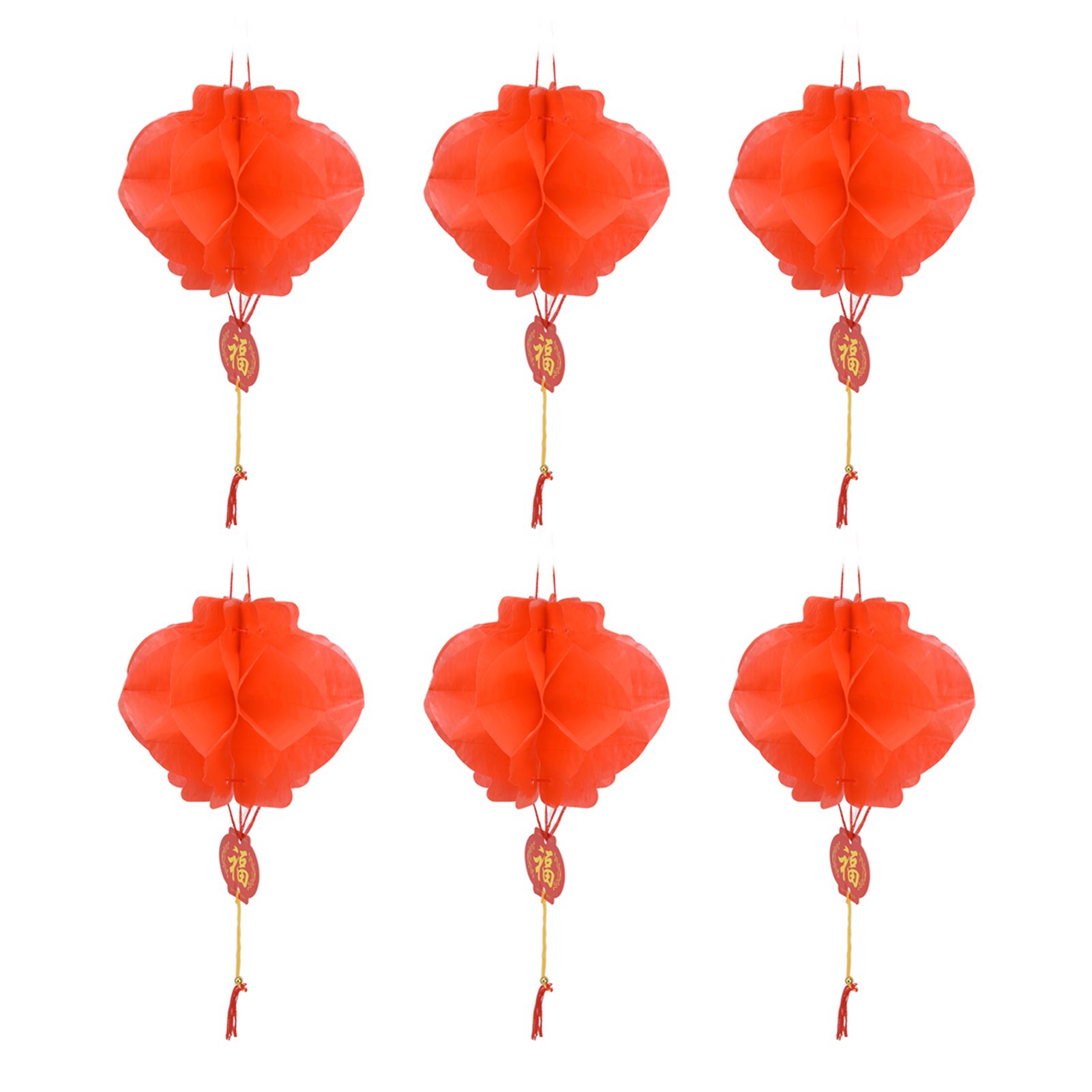 20Pcs Red Paper Chinese Decorative Lantern 15cm Diameter Hanging Ornaments for New Year Festival Wedding - Image 5