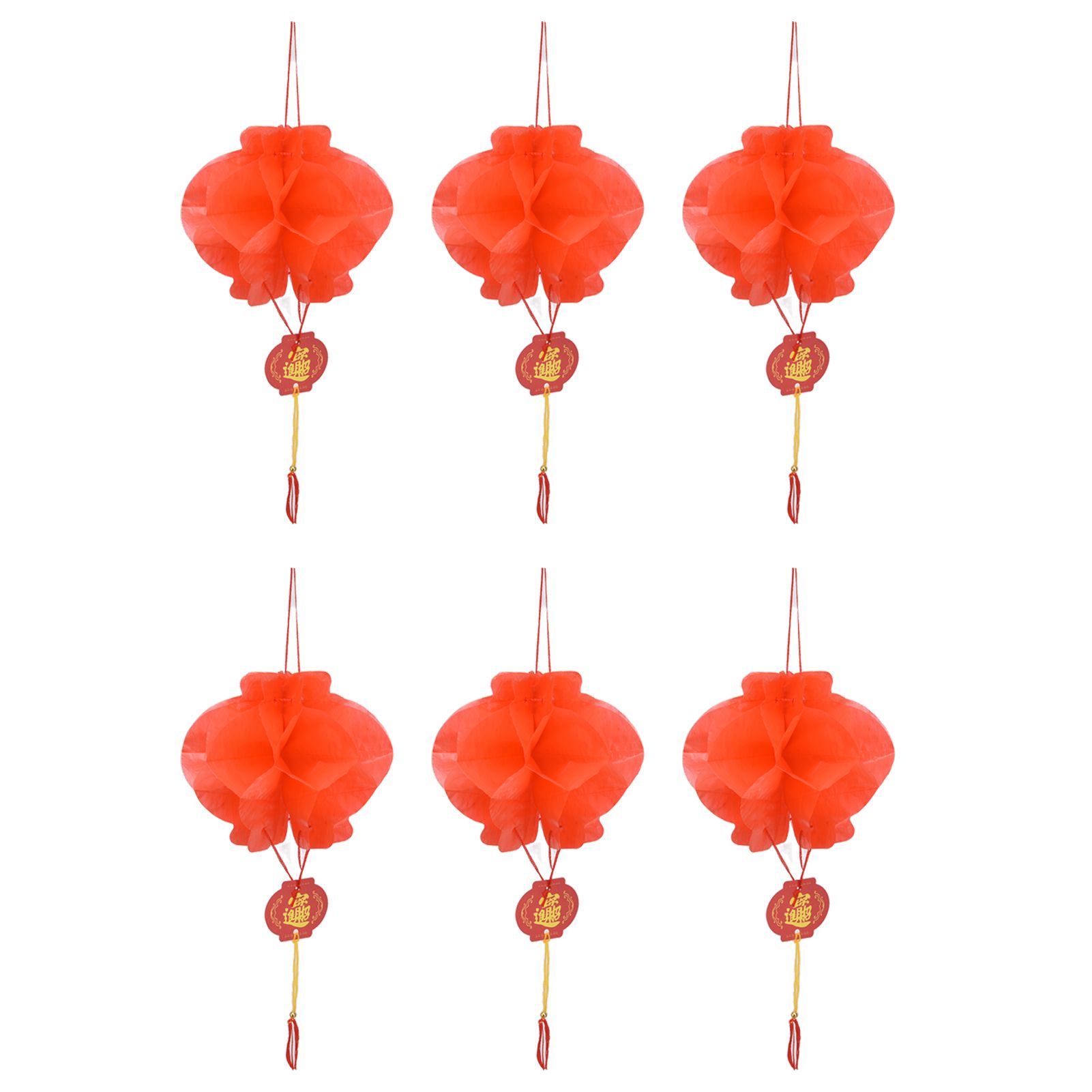 20Pcs Red Paper Chinese Decorative Lantern 15cm Diameter Hanging Ornaments for New Year Festival Wedding - Image 6