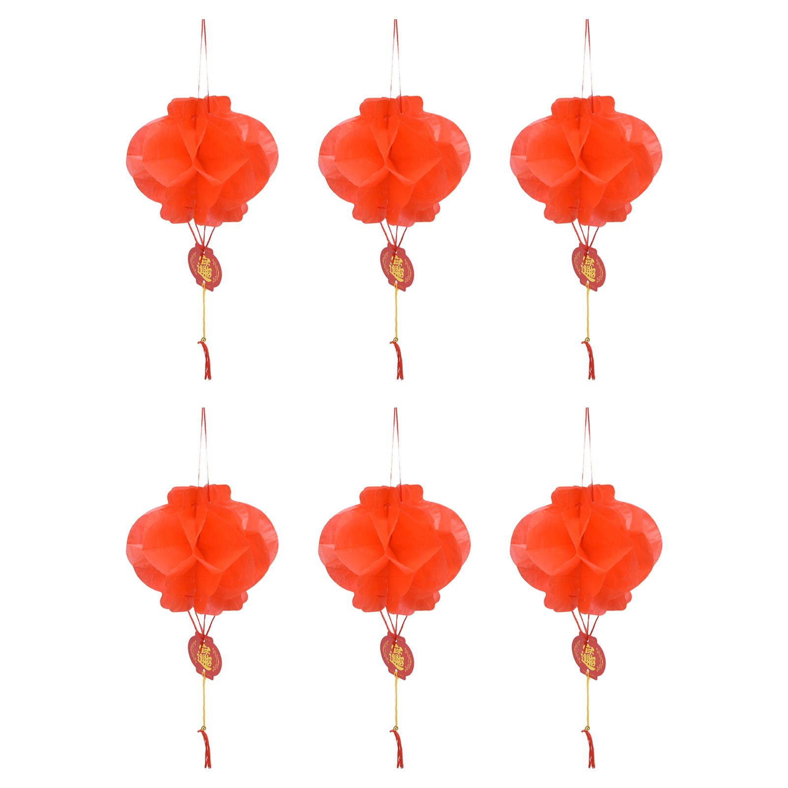 20Pcs Red Paper Chinese Decorative Lantern 15cm Diameter Hanging Ornaments for New Year Festival Wedding - Image 7