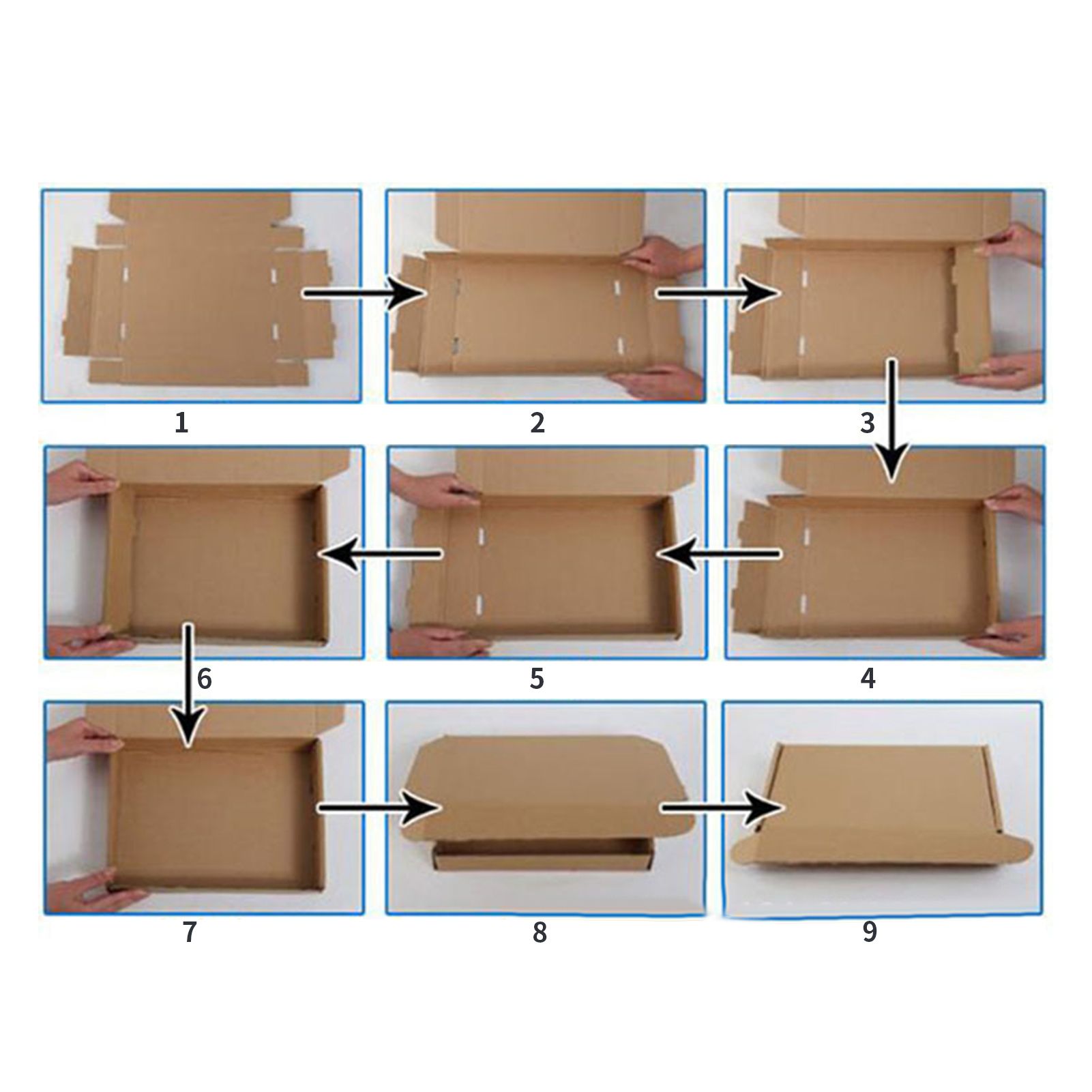 Ultrahard Paper Box 3 Layers Reusable Recyclable Packaging Packing Box Pizza Box for Gift Art Craft300x65x30 mm / 11.8x2.6x1.2 in - Image 4