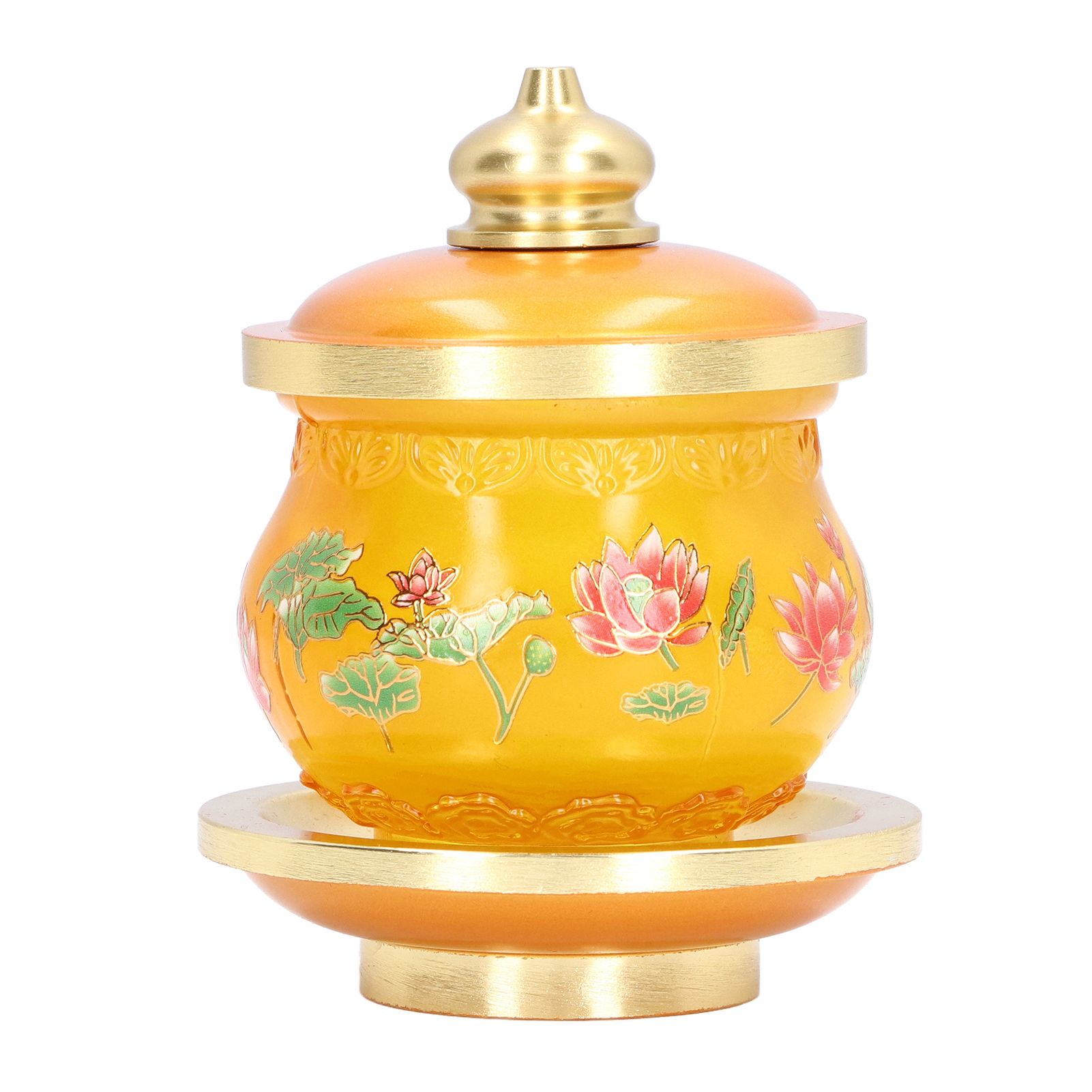 Buddhism Water Supply Cup Home Buddha Worship Family Tribute Holy Supplies Coloured Glaze Small - Image 1
