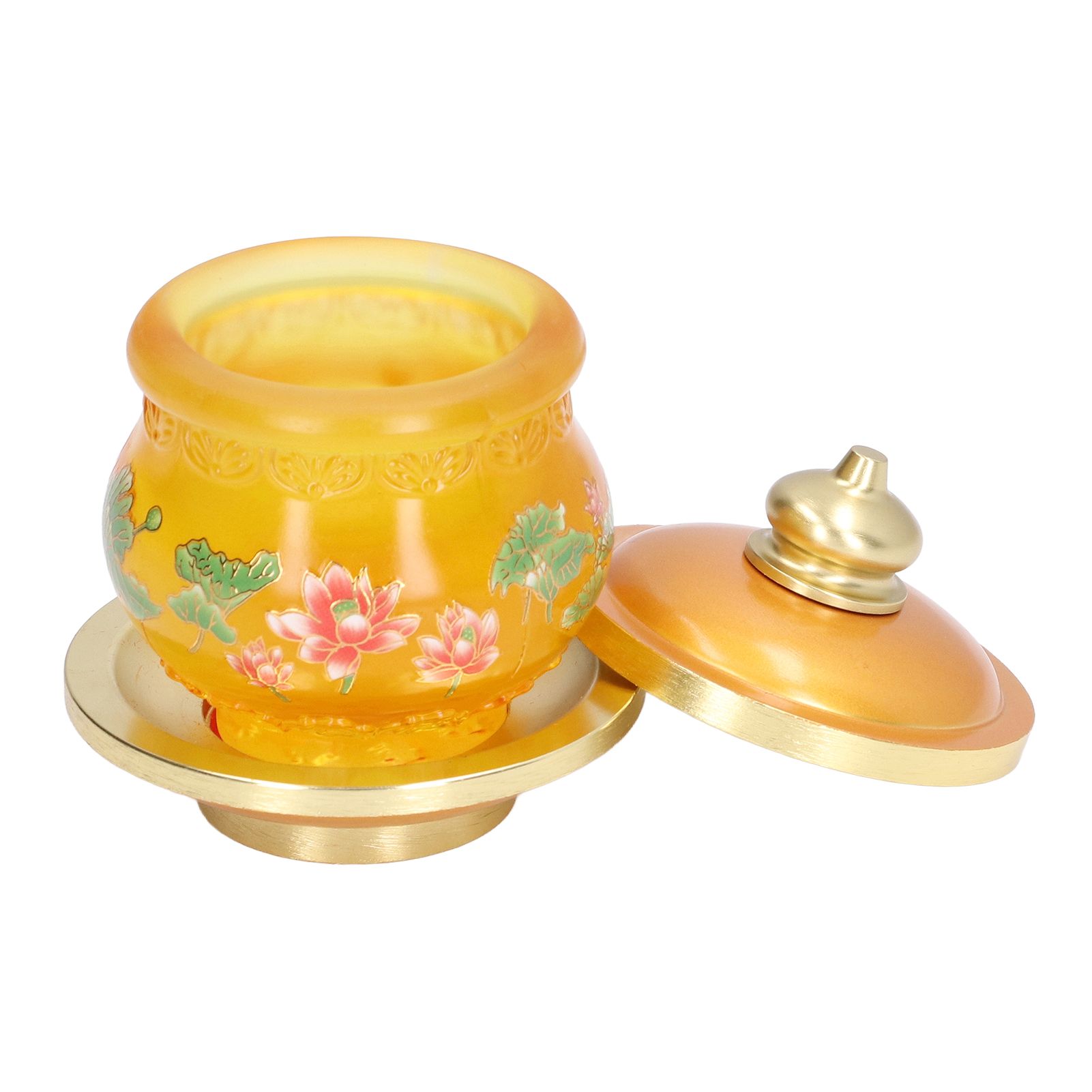 Buddhism Water Supply Cup Home Buddha Worship Family Tribute Holy Supplies Coloured Glaze Small - Image 3