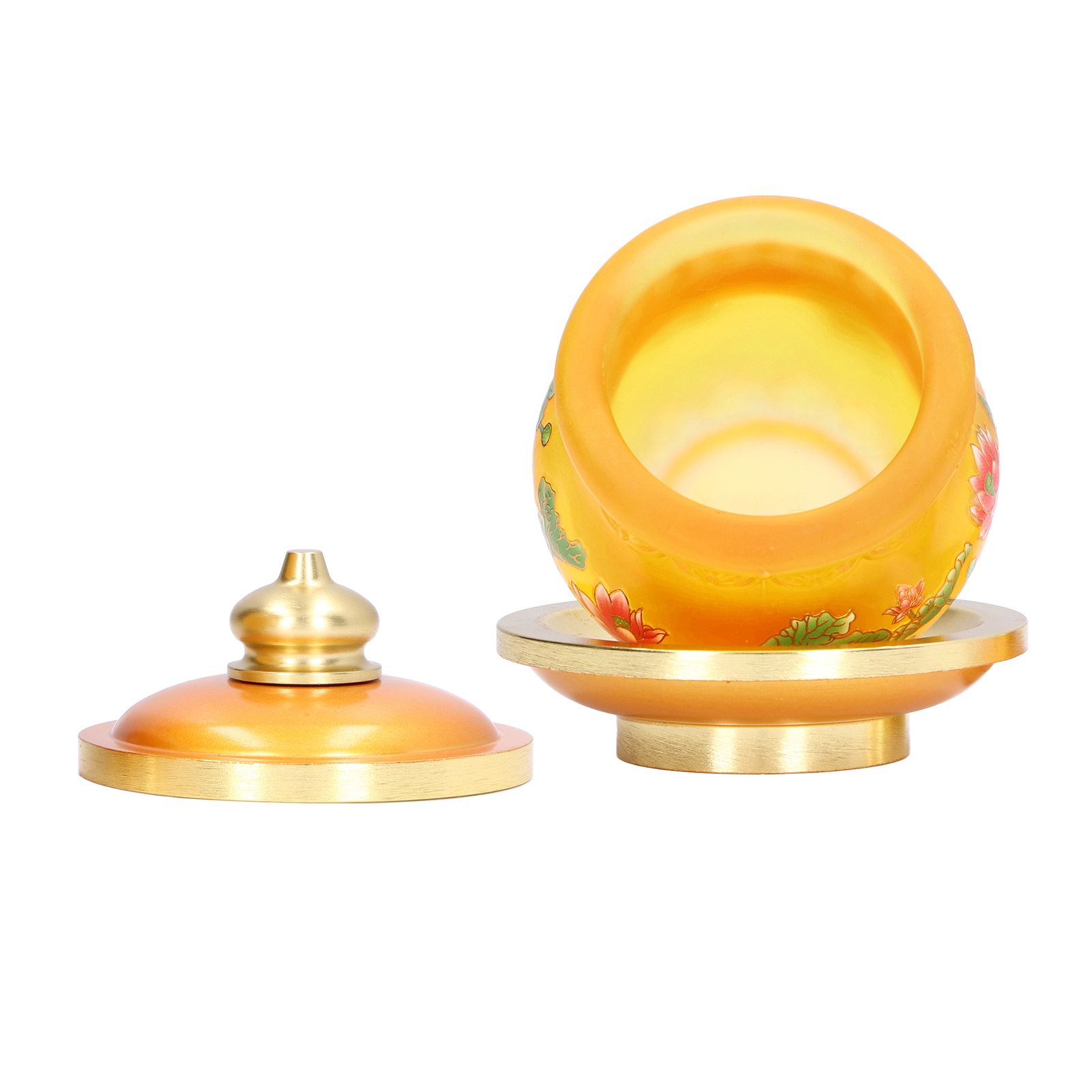 Buddhism Water Supply Cup Home Buddha Worship Family Tribute Holy Supplies Coloured Glaze Small - Image 7