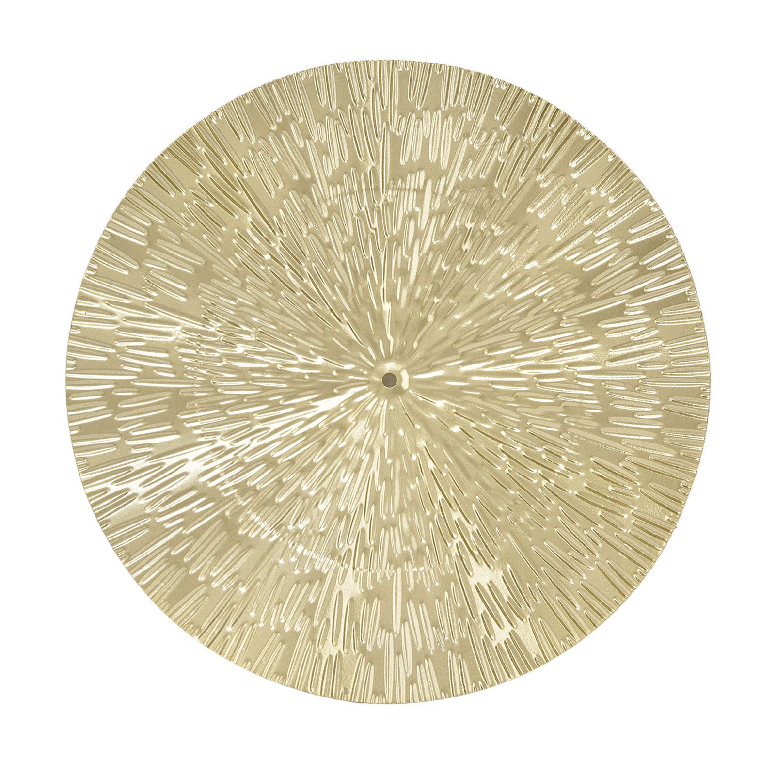 Round Wall Art Decor Elegant Style Iron Material 24.5cm/9.6in Delicate Texture Appearance Golden Irregular Circle - Image 1
