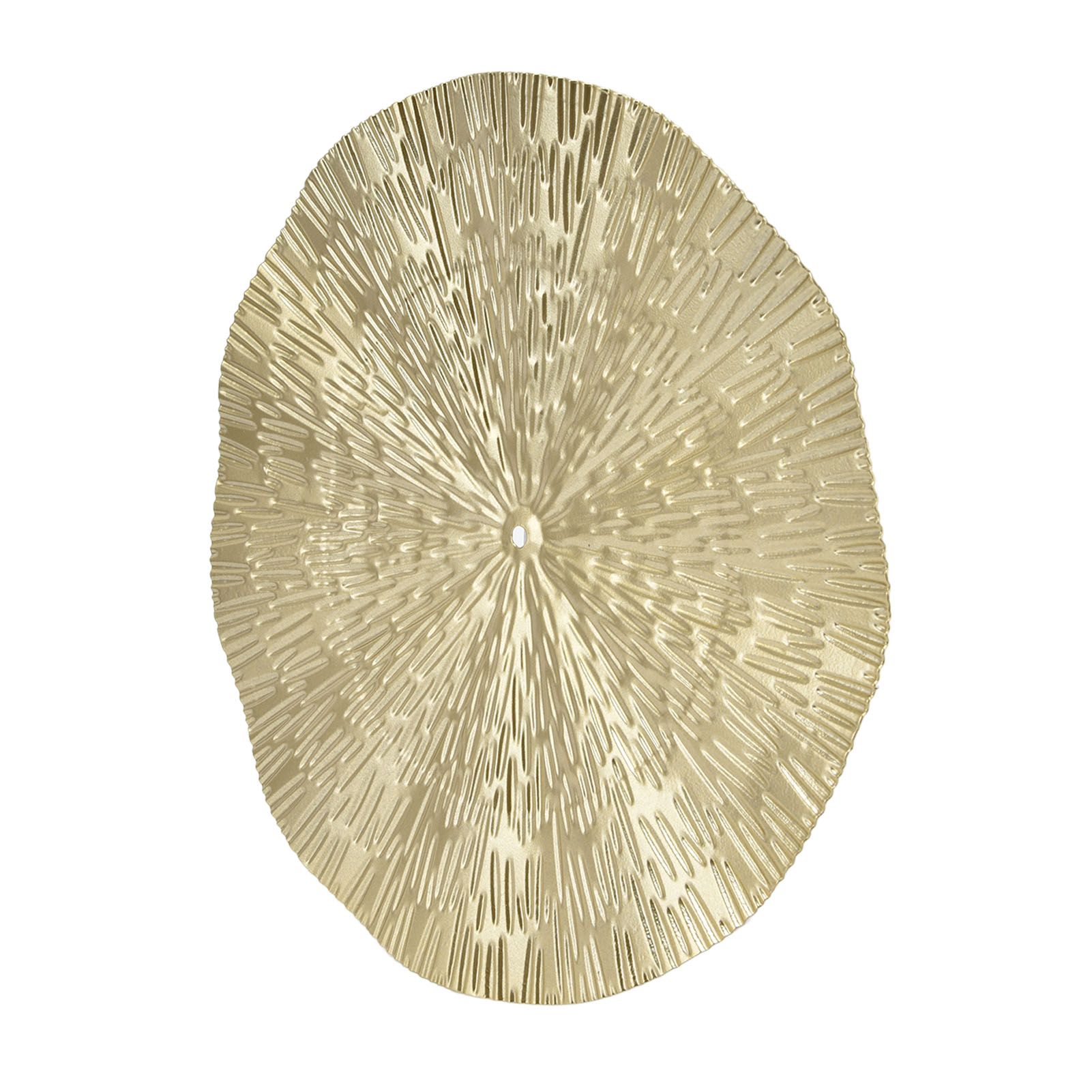 Round Wall Art Decor Elegant Style Iron Material 24.5cm/9.6in Delicate Texture Appearance Golden Irregular Circle - Image 2
