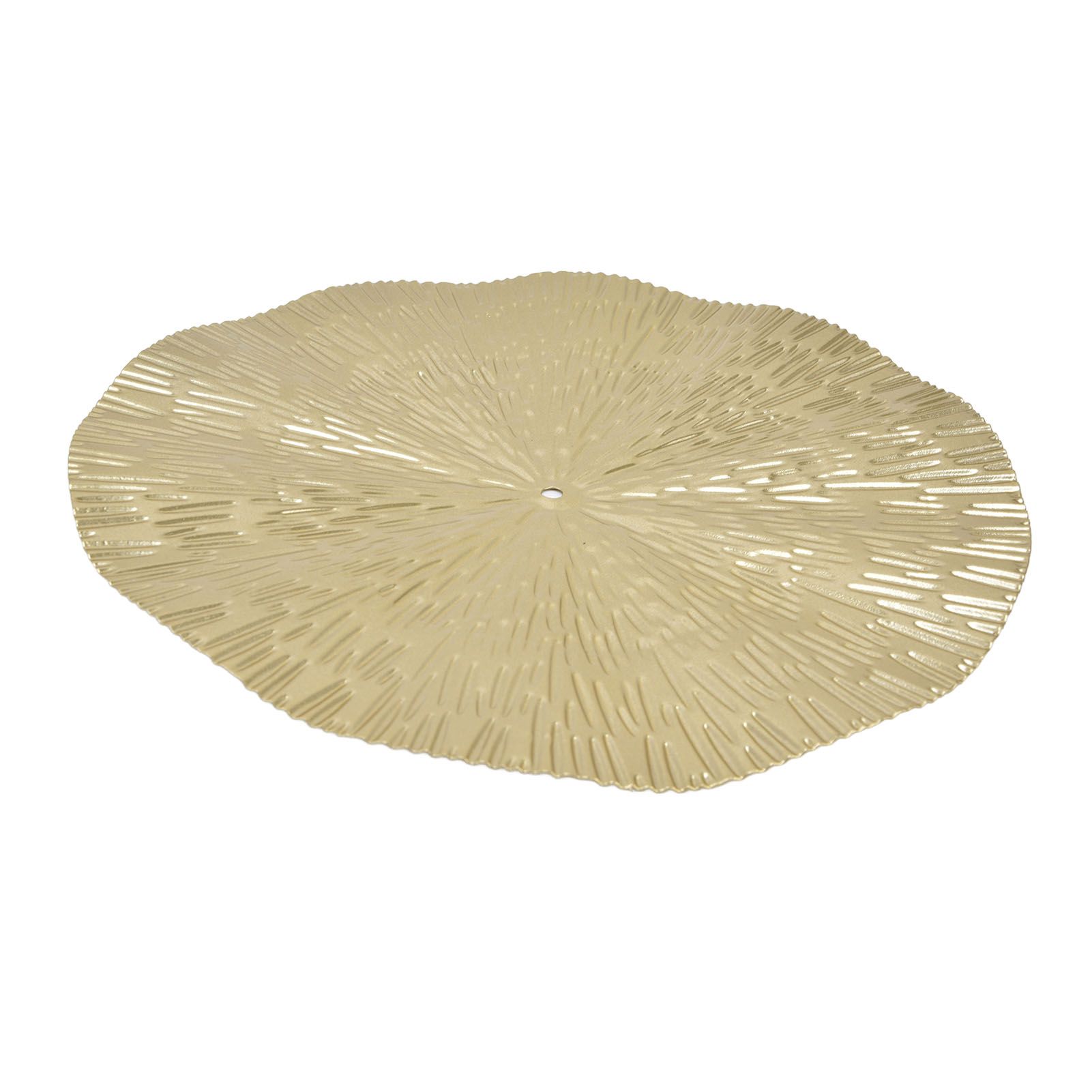 Round Wall Art Decor Elegant Style Iron Material 24.5cm/9.6in Delicate Texture Appearance Golden Irregular Circle - Image 3