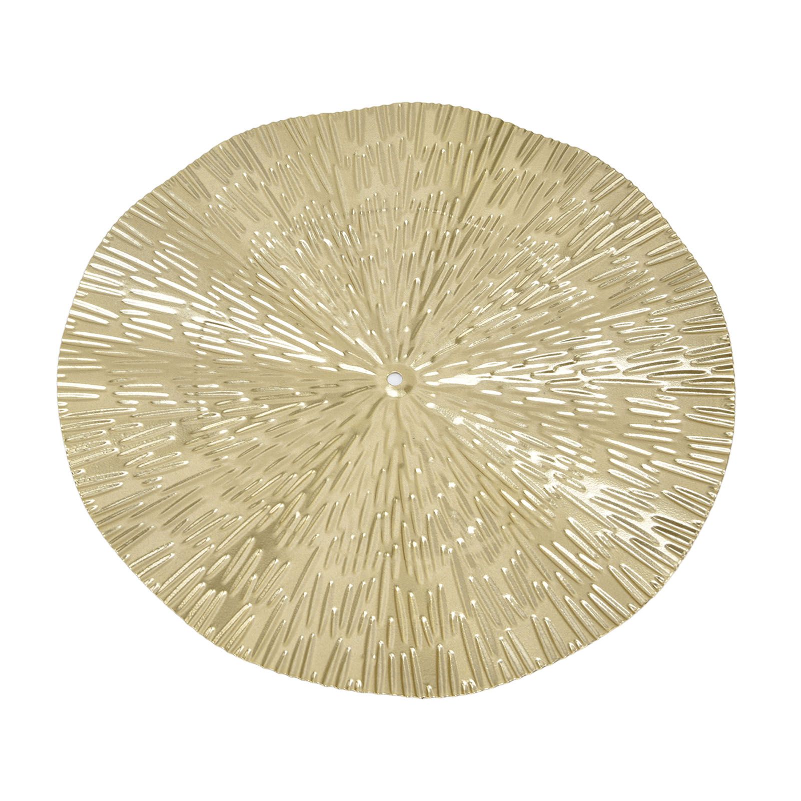 Round Wall Art Decor Elegant Style Iron Material 24.5cm/9.6in Delicate Texture Appearance Golden Irregular Circle - Image 5