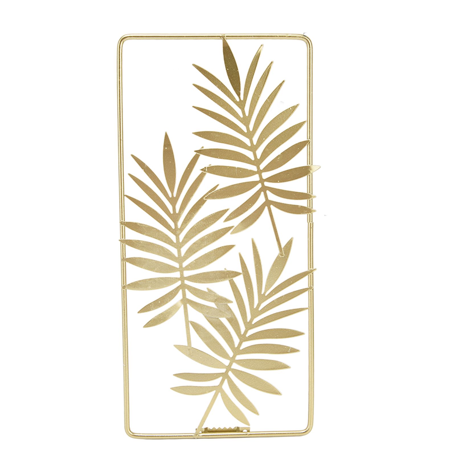 Metal Leaf Wall Decor Golden Nordic Style Elegant Ambience Sturdy Durable Wear Resistant Metal Wall Decor - Image 1