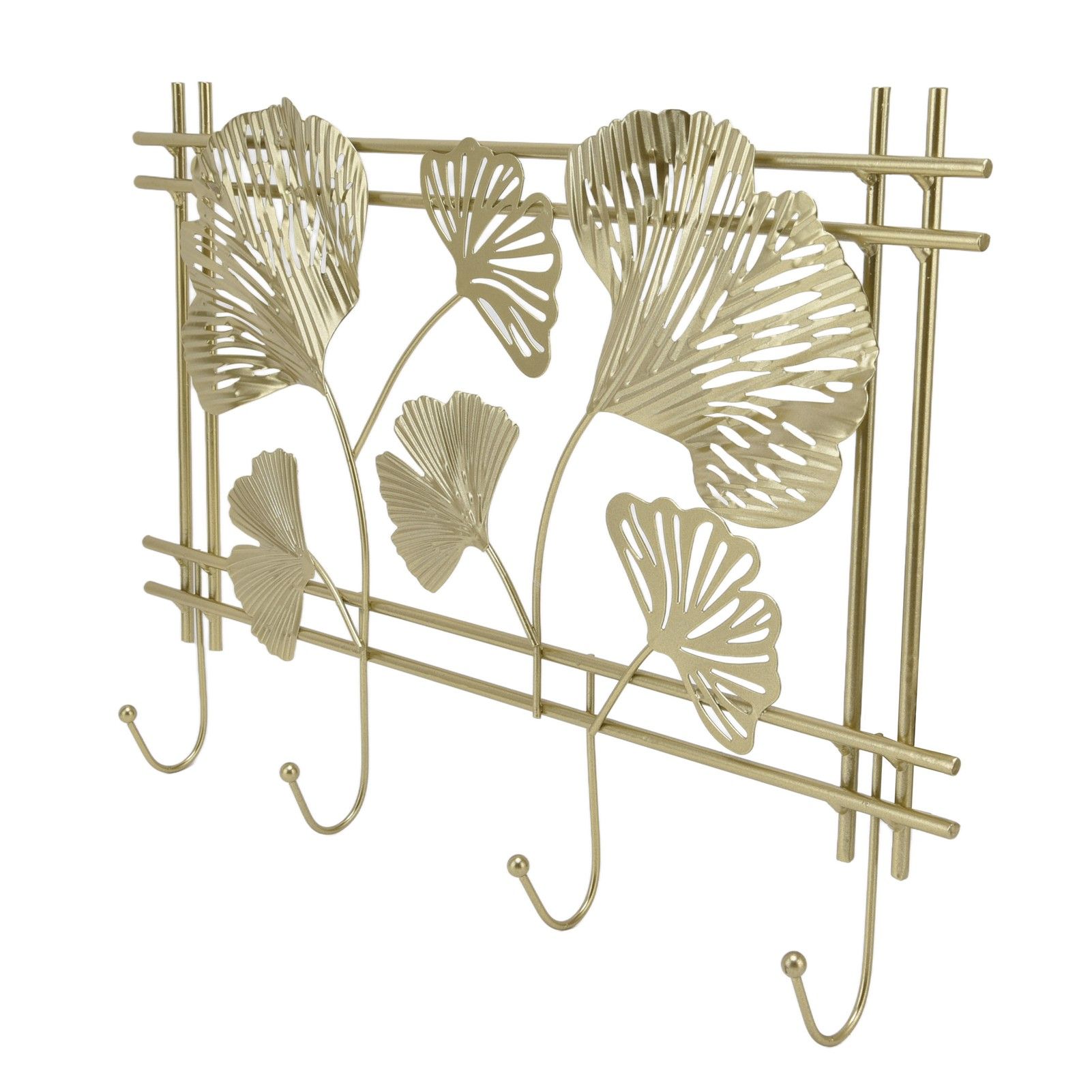 Wall Coat Rack Gingko Leef Design Premium Metal Sturdy Durable Elegant Style Fashionable Wall Mounted Coat Rack - Image 4