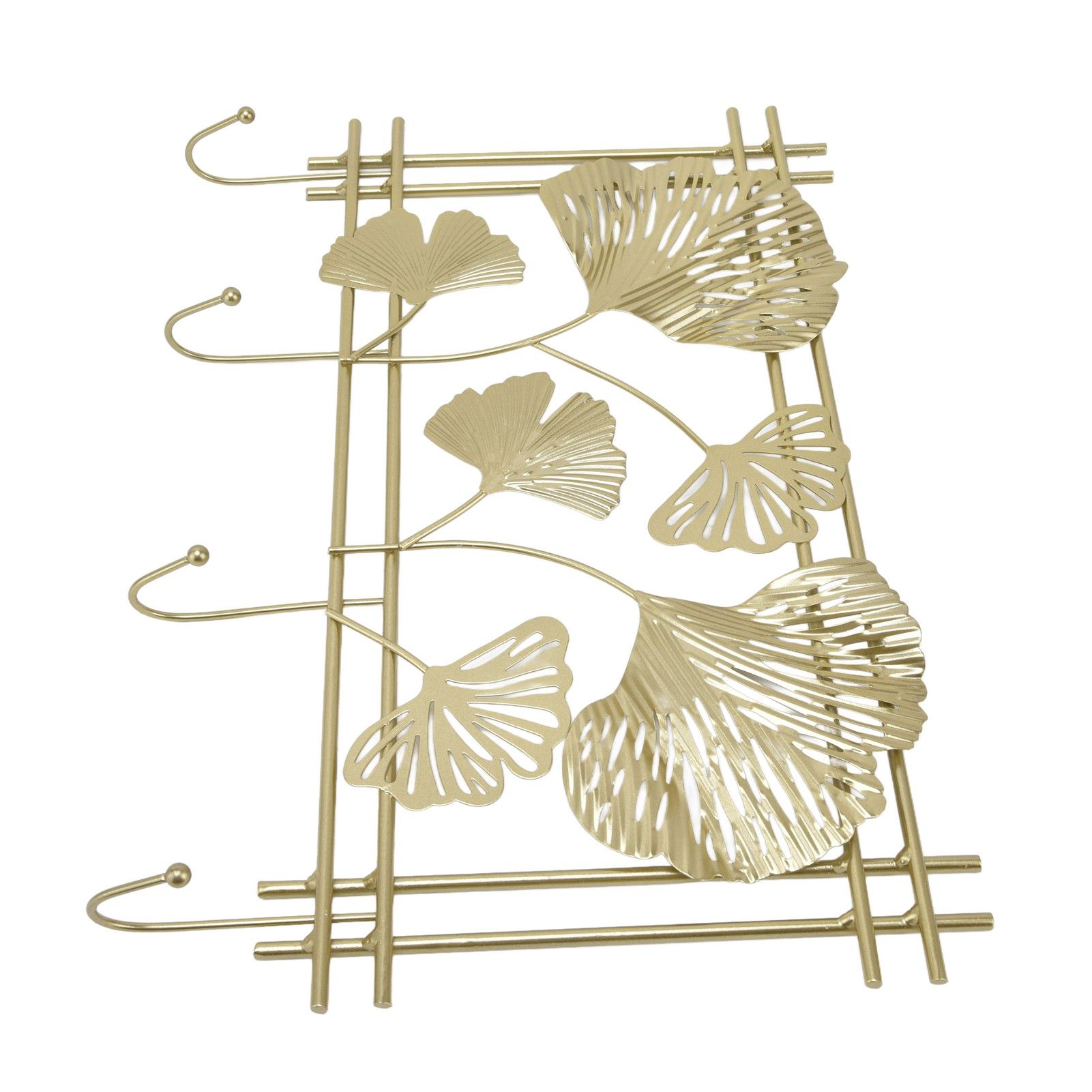 Wall Coat Rack Gingko Leef Design Premium Metal Sturdy Durable Elegant Style Fashionable Wall Mounted Coat Rack - Image 5