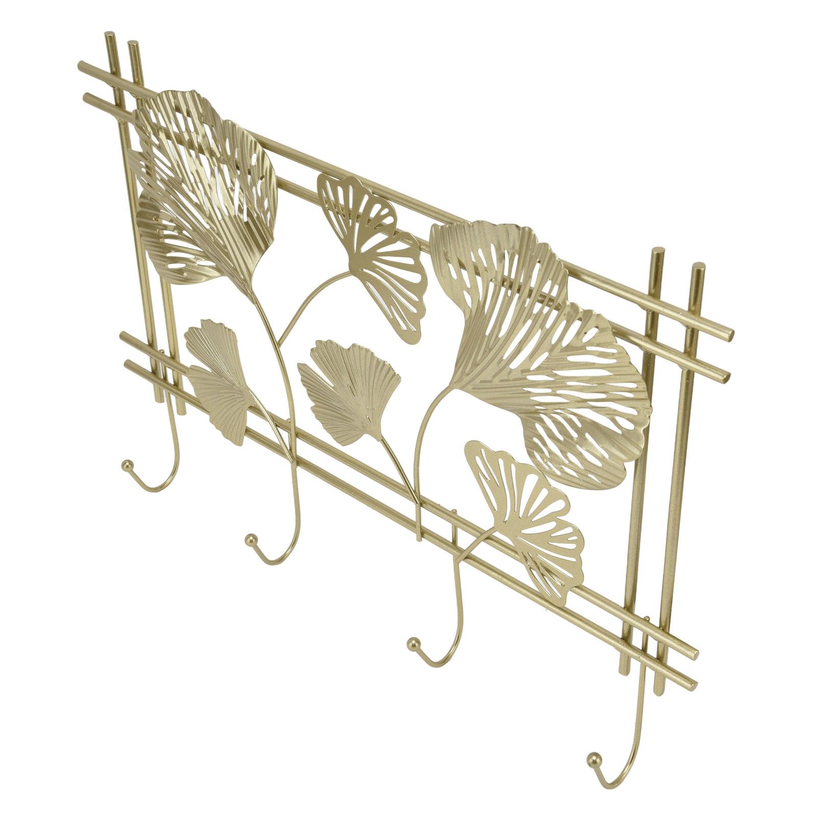 Wall Coat Rack Gingko Leef Design Premium Metal Sturdy Durable Elegant Style Fashionable Wall Mounted Coat Rack - Image 6